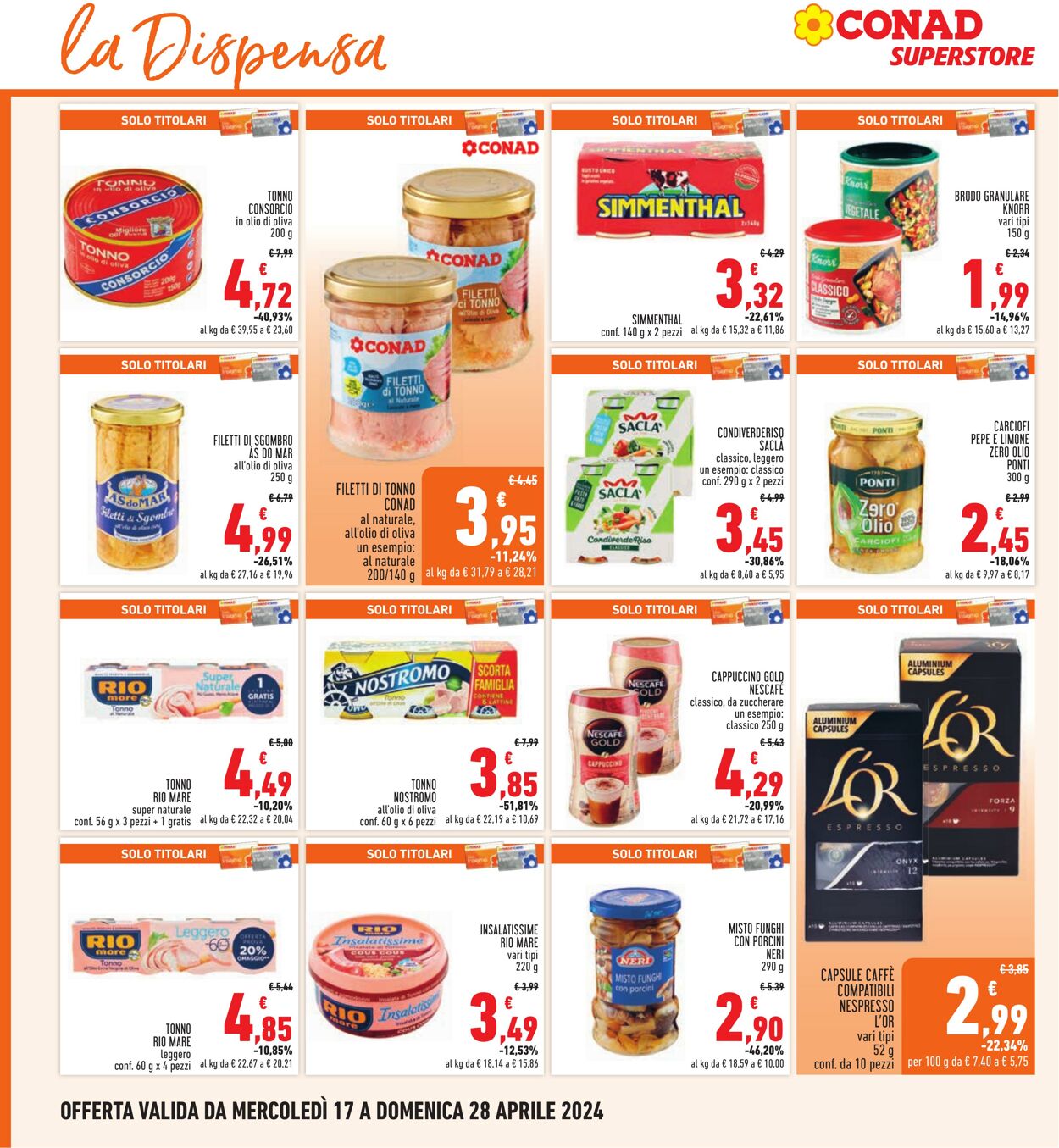 Volantino Conad 17.04.2024 - 28.04.2024