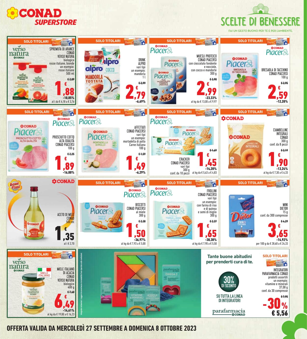 Volantino Conad 27.09.2023 - 08.10.2023