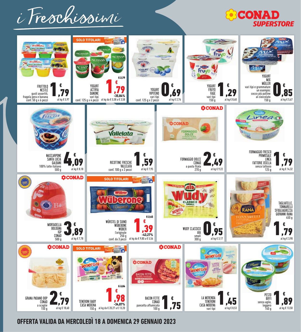 Volantino Conad 18.01.2023 - 29.01.2023