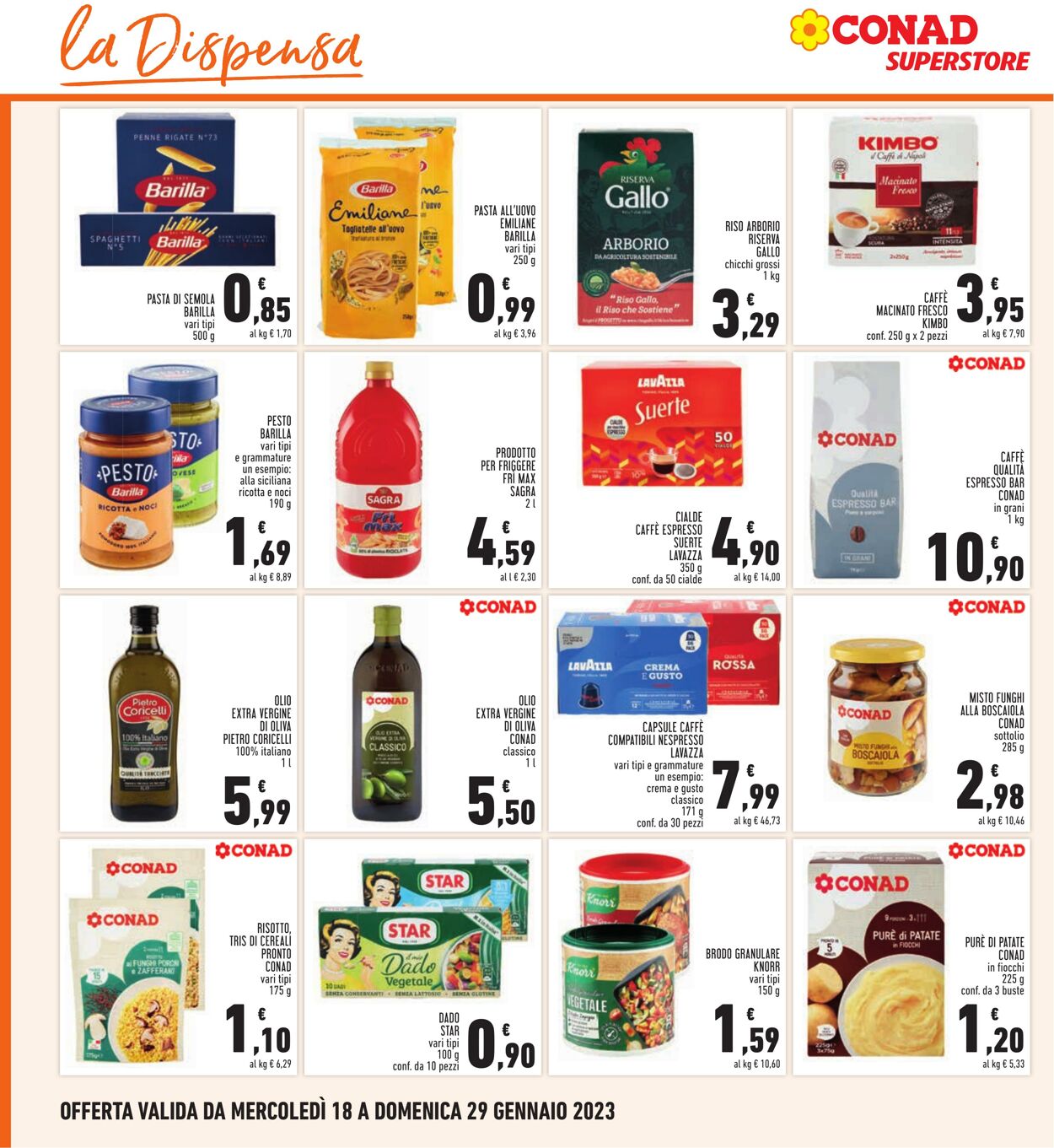 Volantino Conad 18.01.2023 - 29.01.2023