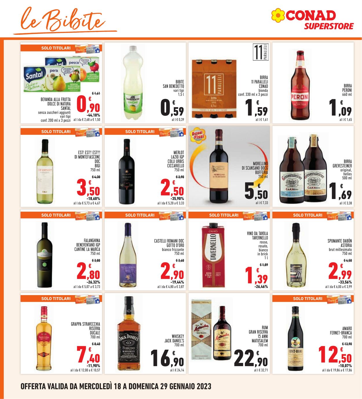 Volantino Conad 18.01.2023 - 29.01.2023