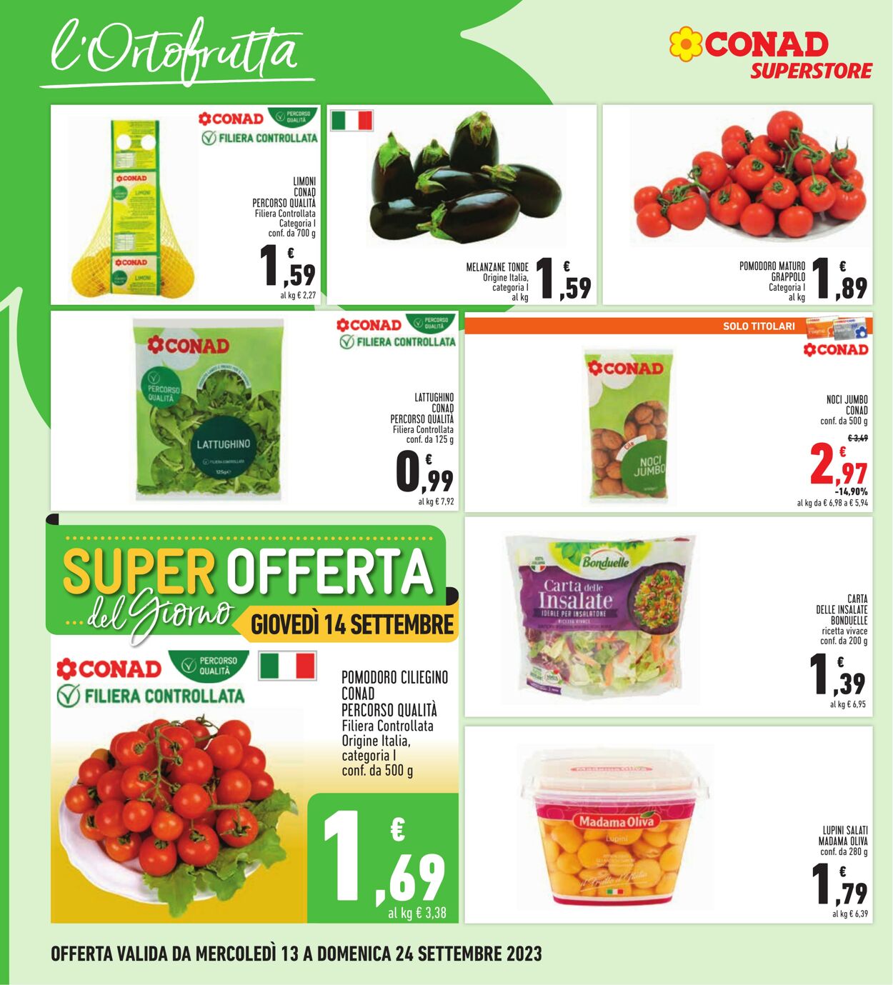 Volantino Conad 13.09.2023 - 24.09.2023