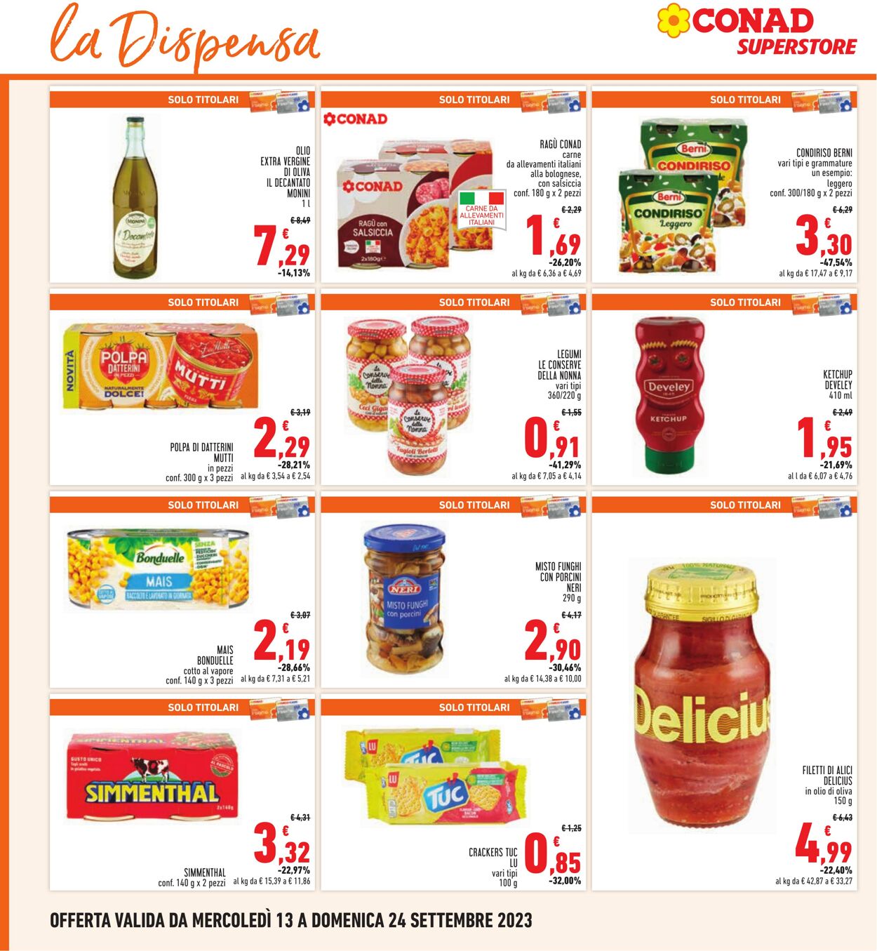 Volantino Conad 13.09.2023 - 24.09.2023