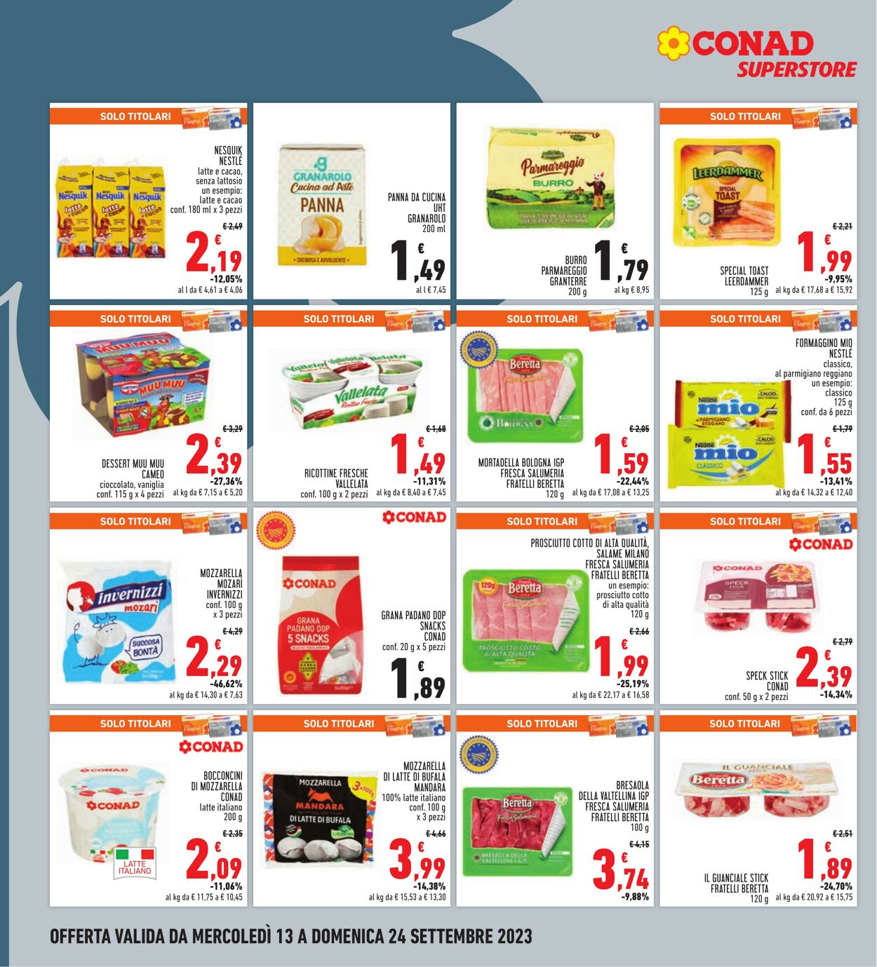 Volantino Conad 13.09.2023 - 24.09.2023