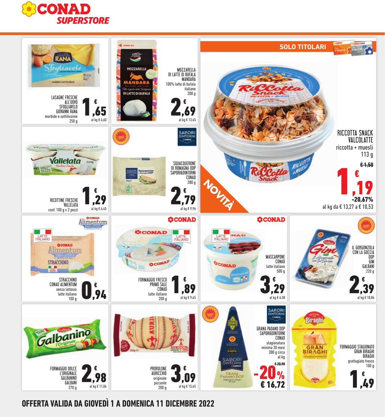 Volantino Conad 01.12.2022 - 11.12.2022