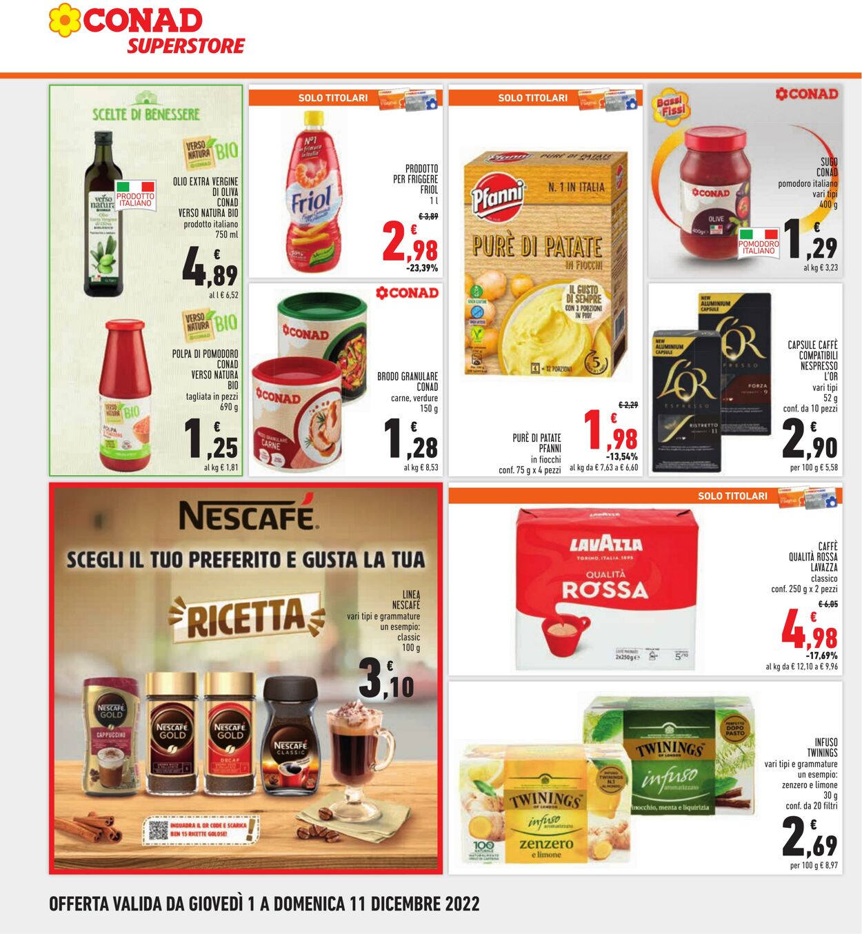 Volantino Conad 01.12.2022 - 11.12.2022