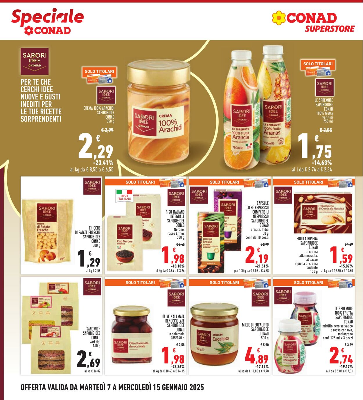 Volantino Conad 07.01.2025 - 15.01.2025