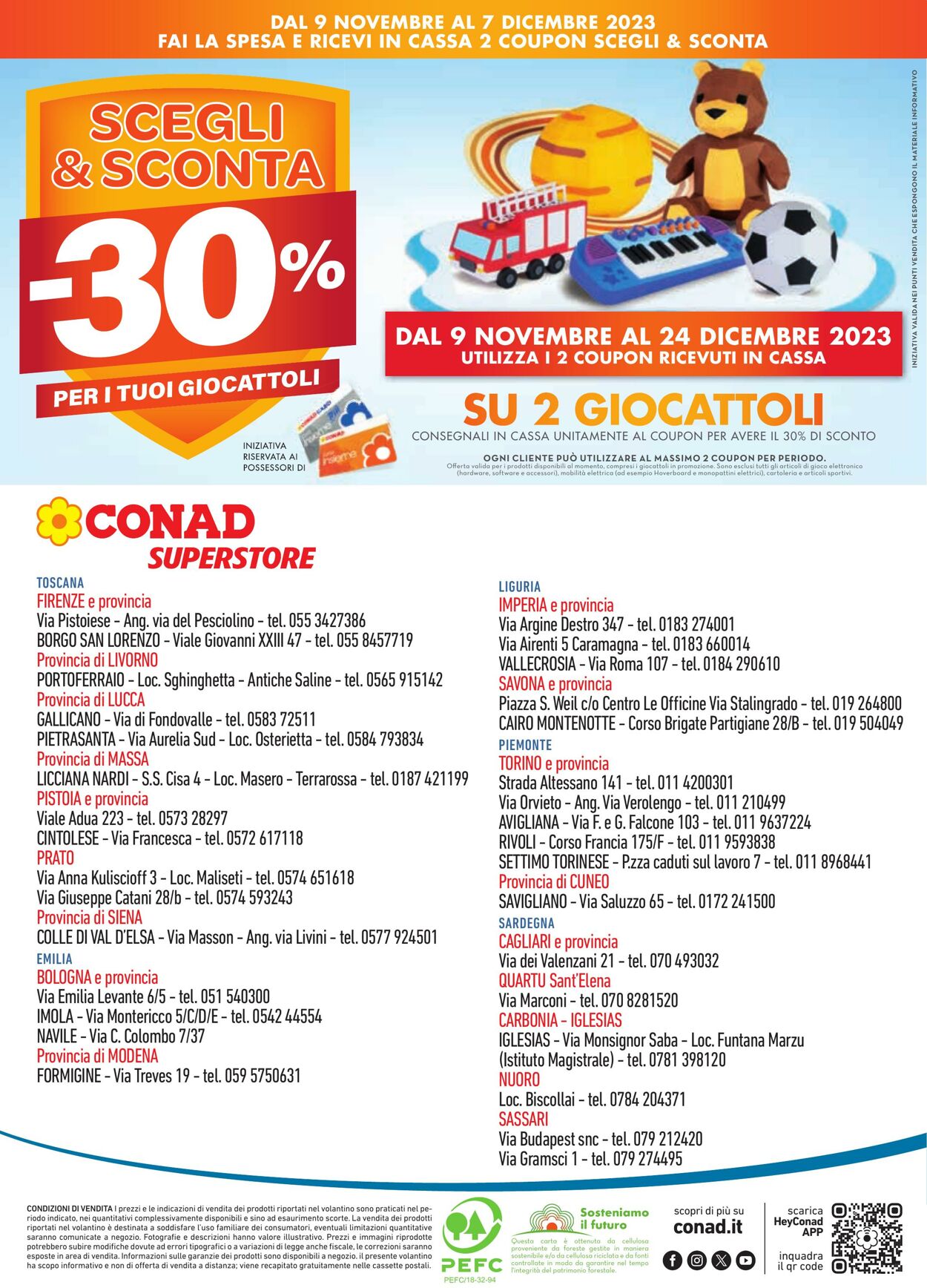 Volantino Conad 09.11.2023 - 06.01.2024