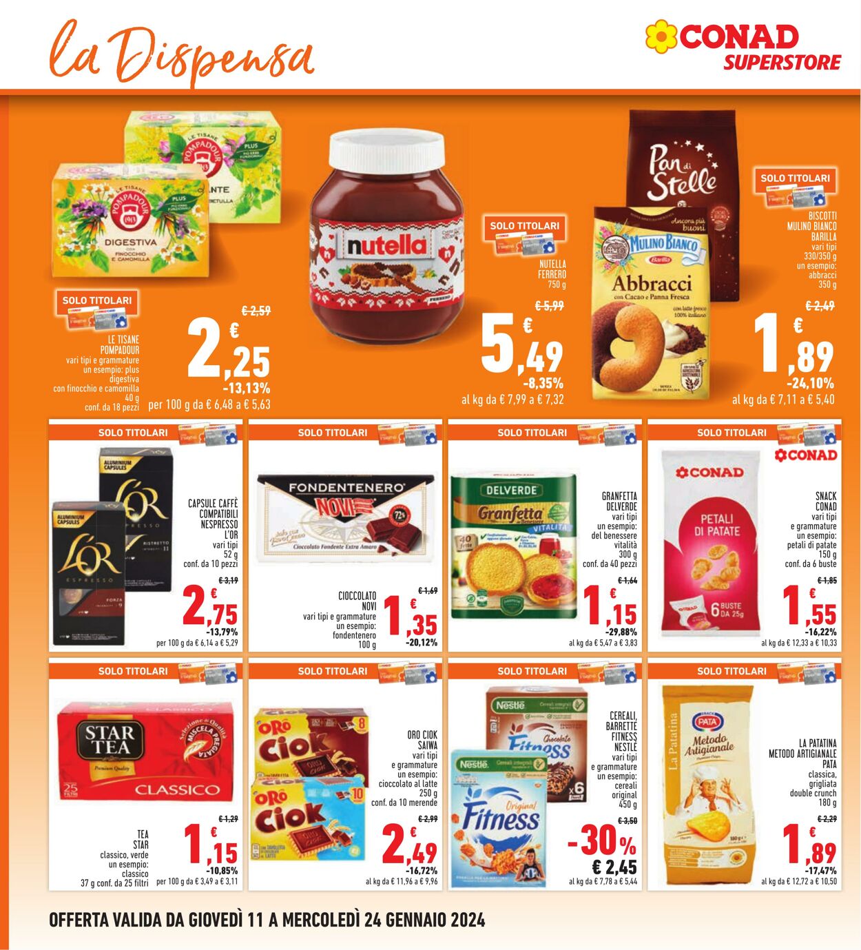 Volantino Conad 11.01.2024 - 24.01.2024