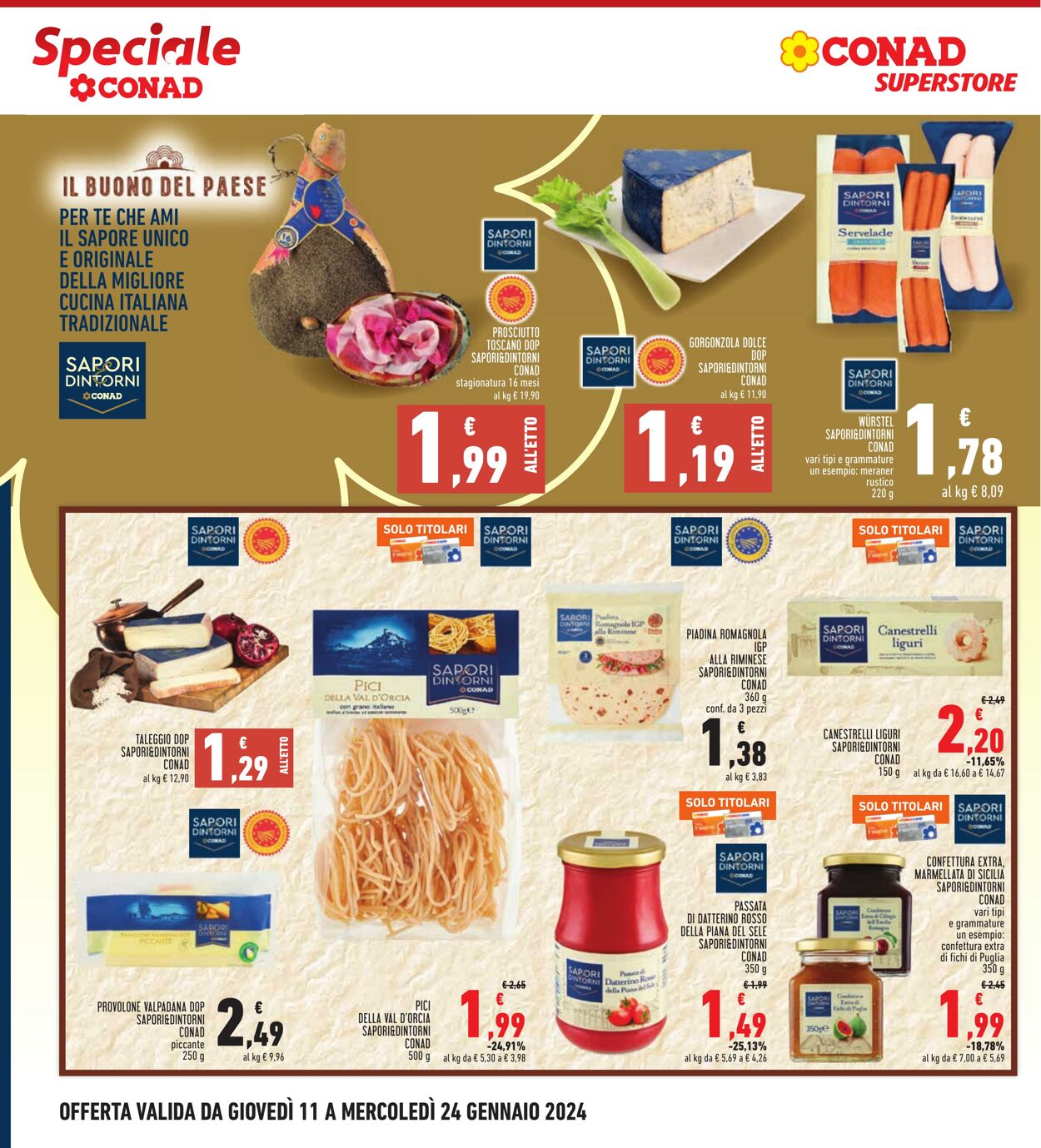 Volantino Conad 11.01.2024 - 24.01.2024