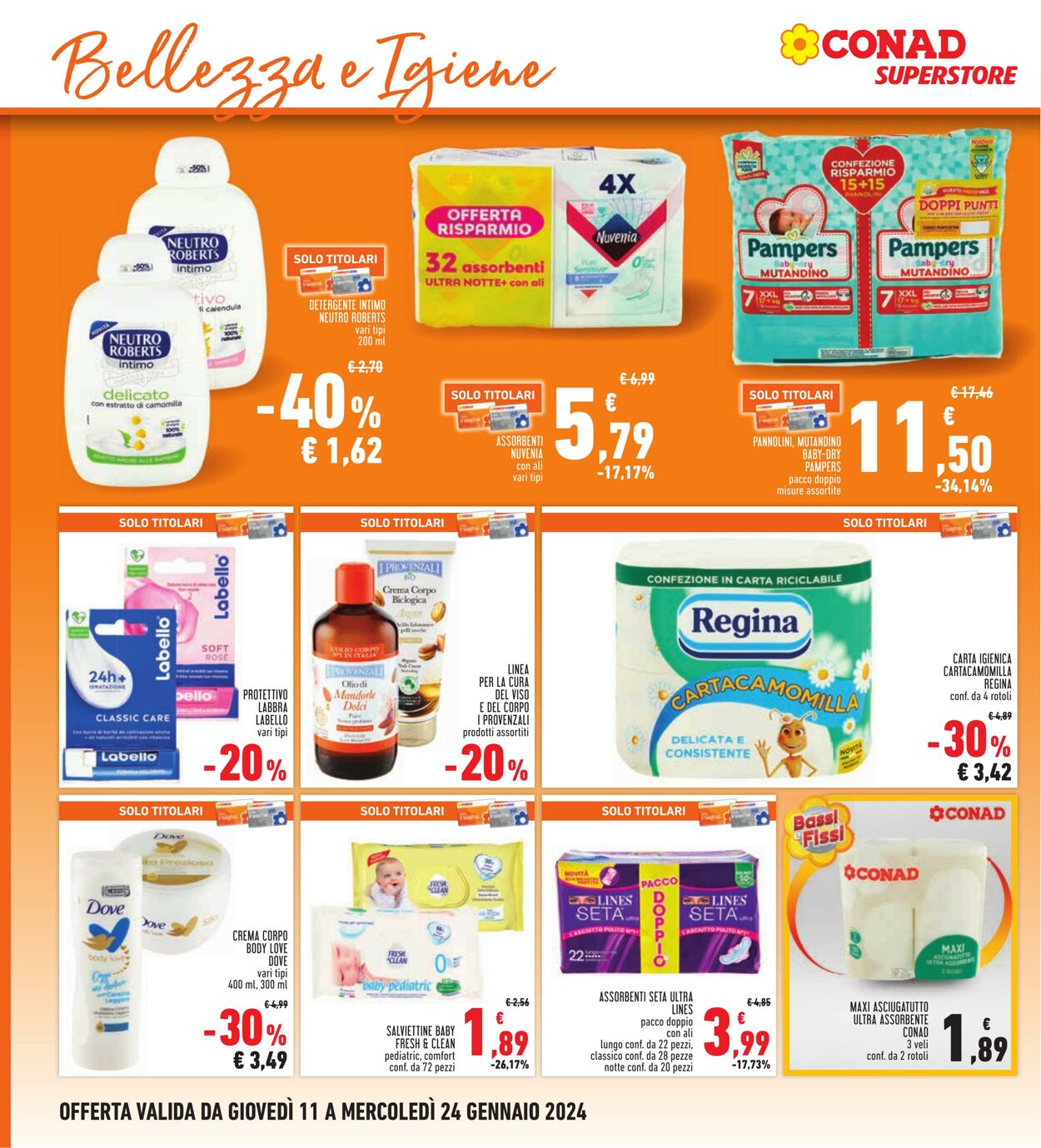 Volantino Conad 11.01.2024 - 24.01.2024