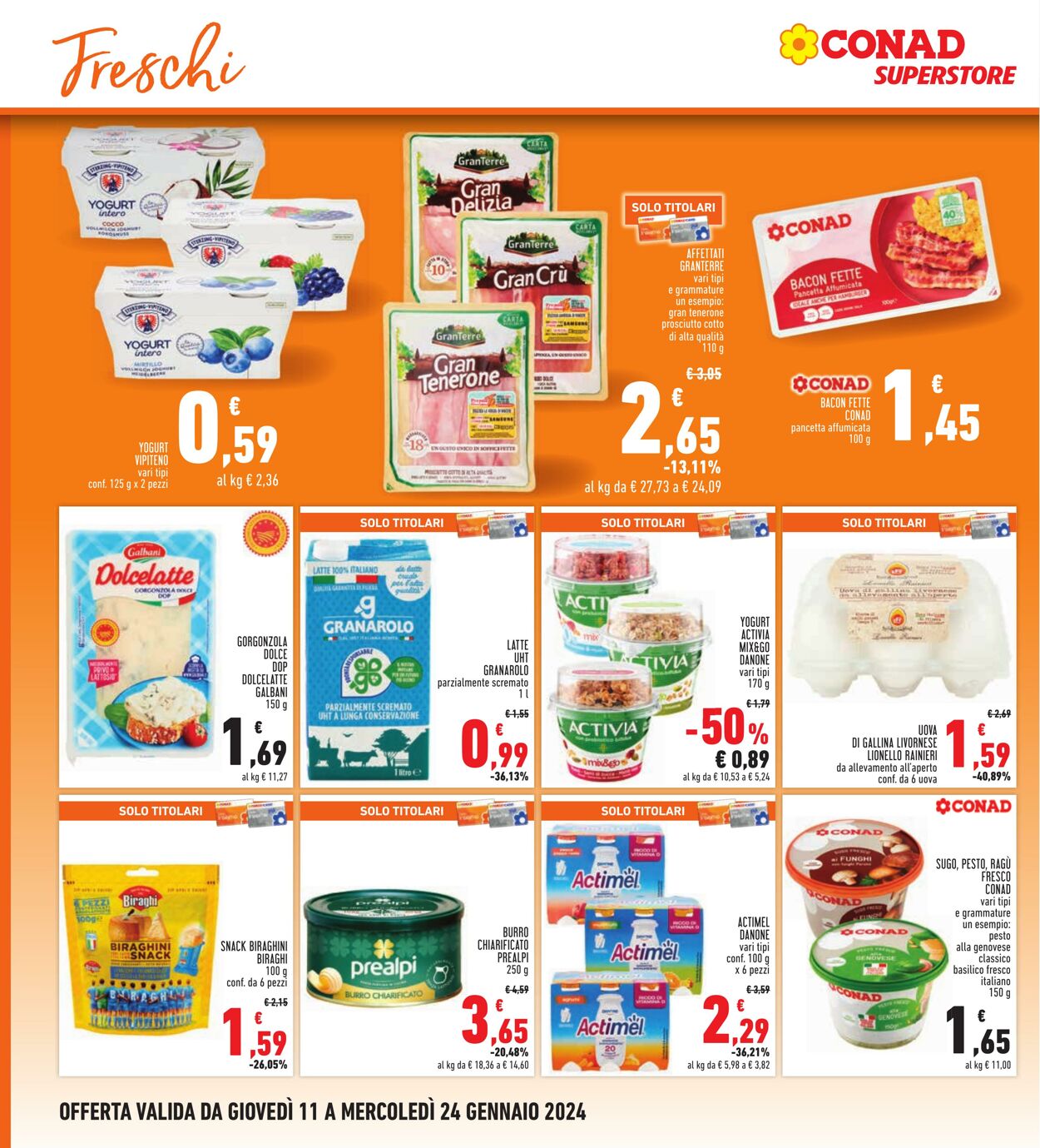 Volantino Conad 11.01.2024 - 24.01.2024