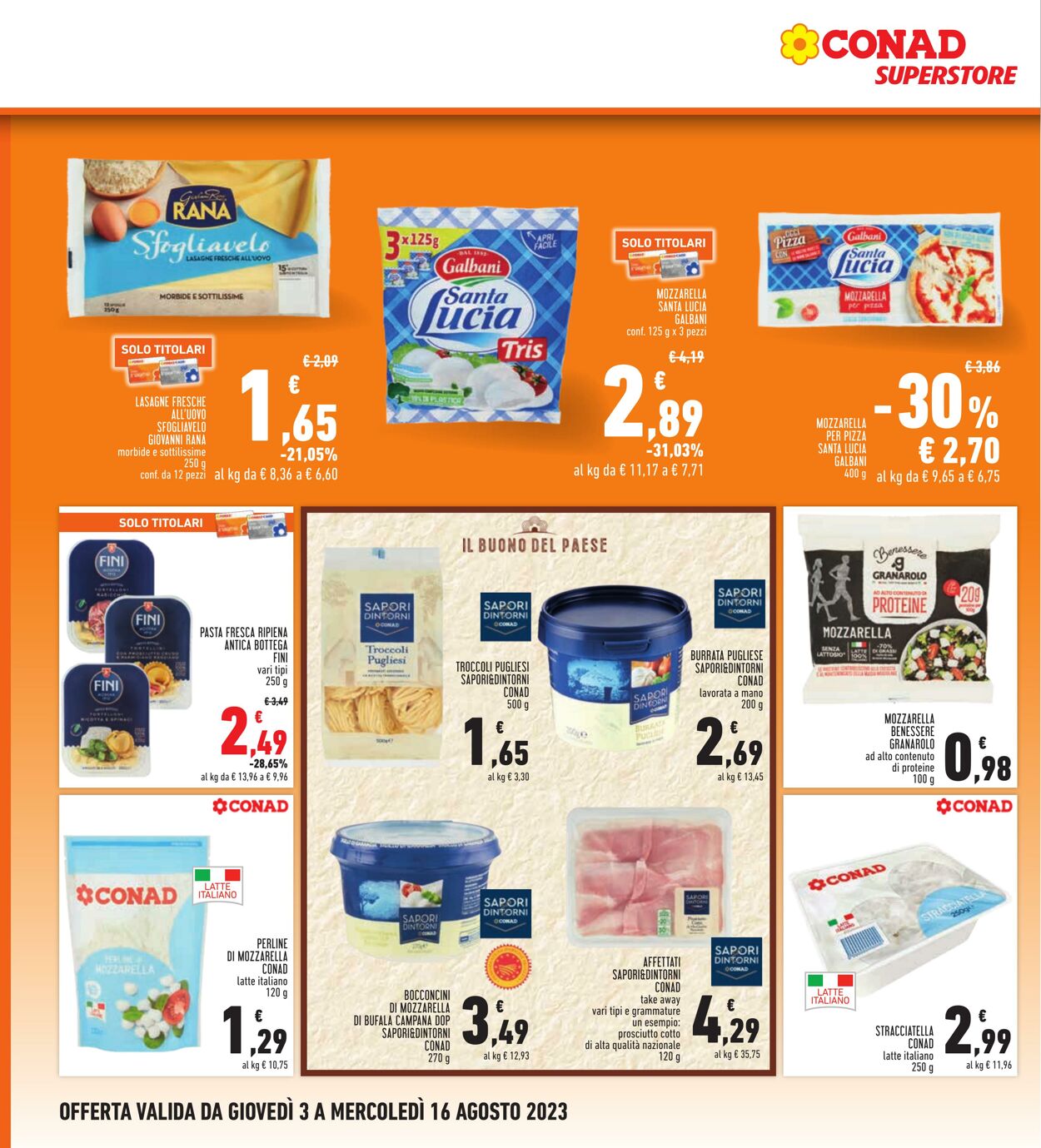 Volantino Conad 03.07.2023 - 16.08.2023