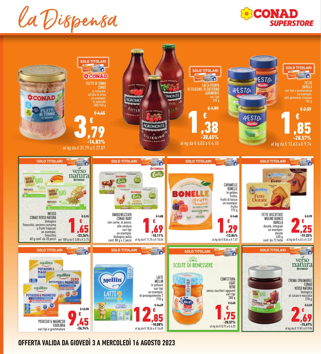 Volantino Conad 03.07.2023 - 16.08.2023