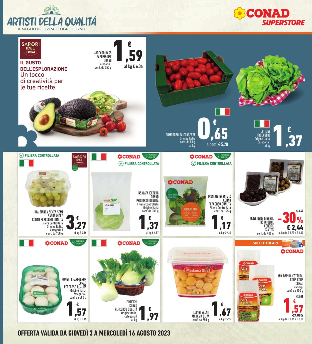 Volantino Conad 03.07.2023 - 16.08.2023