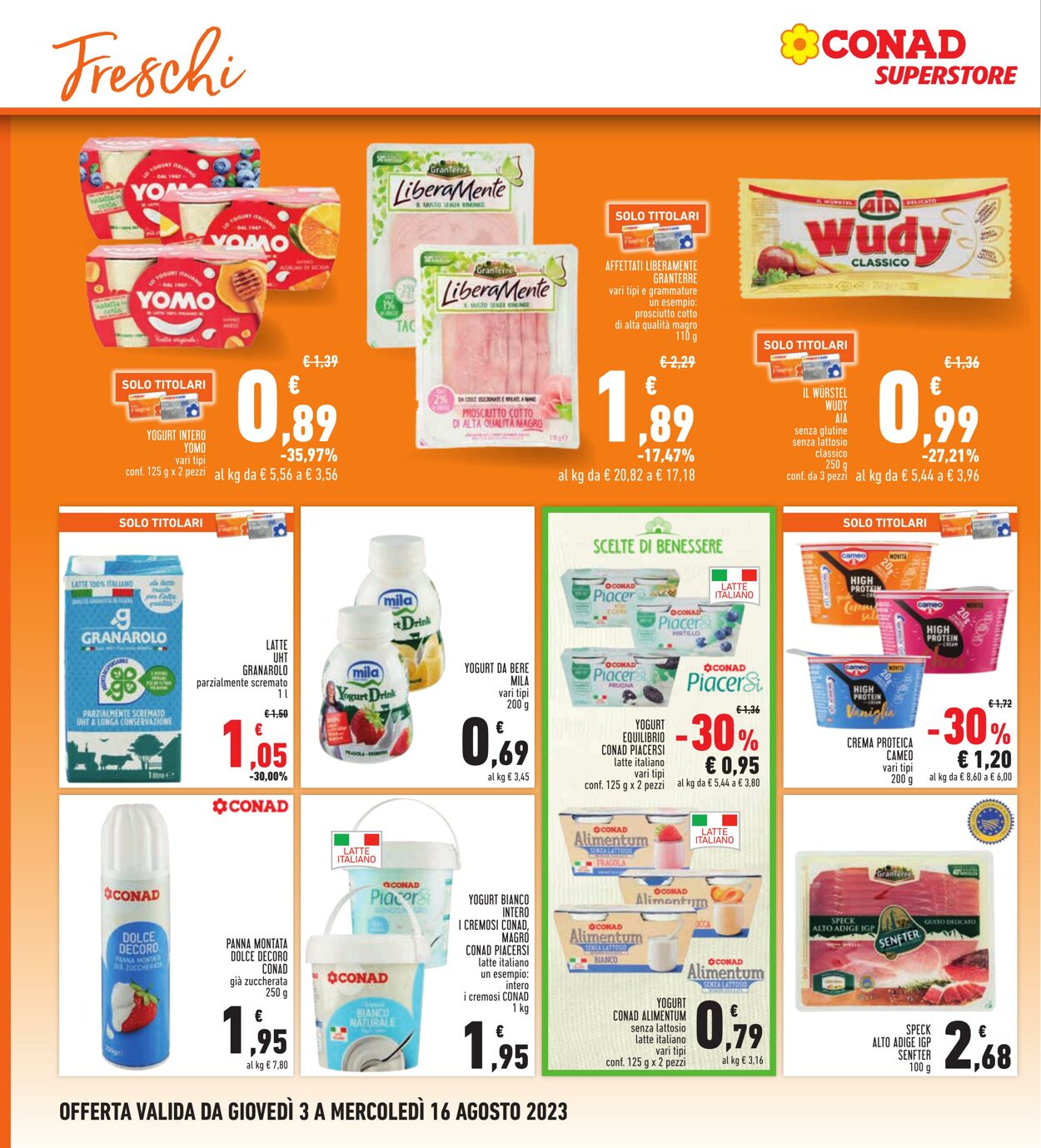 Volantino Conad 03.07.2023 - 16.08.2023