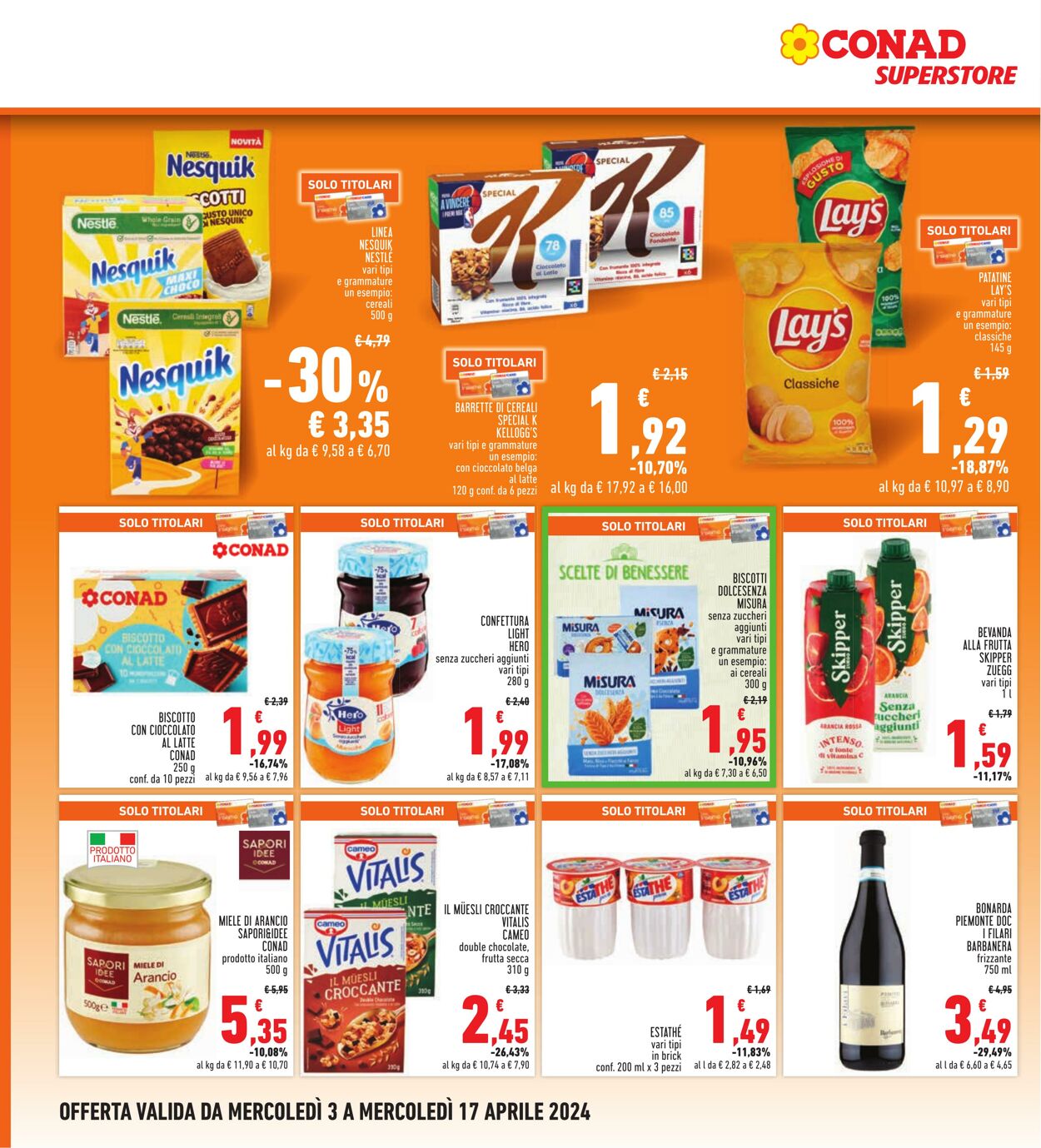 Volantino Conad 03.04.2024 - 17.04.2024