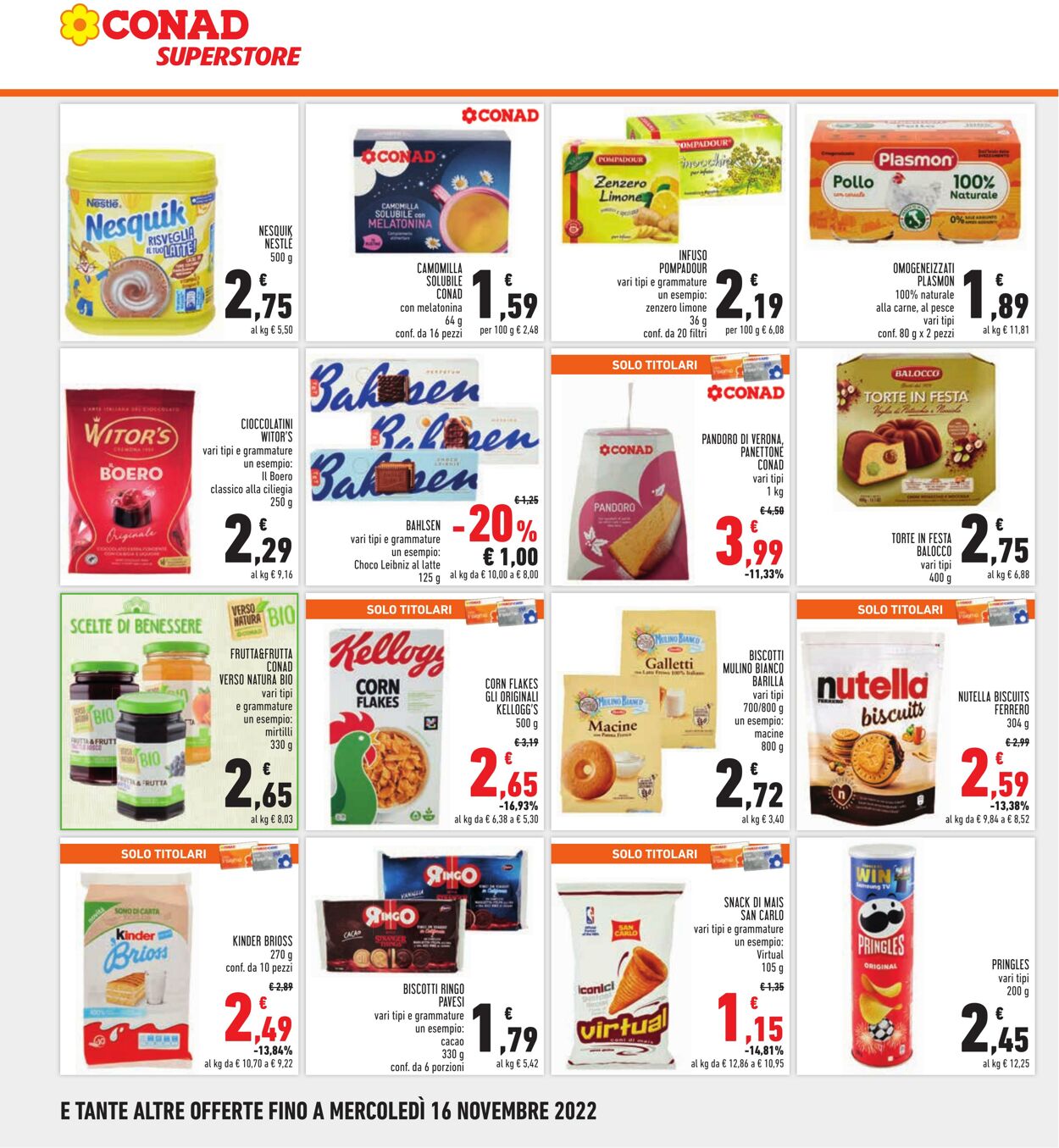 Volantino Conad 03.11.2022 - 16.11.2022