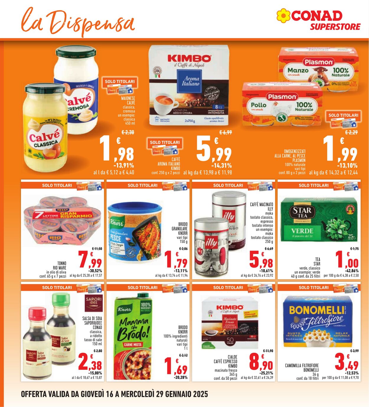 Volantino Conad 16.01.2025 - 29.01.2025