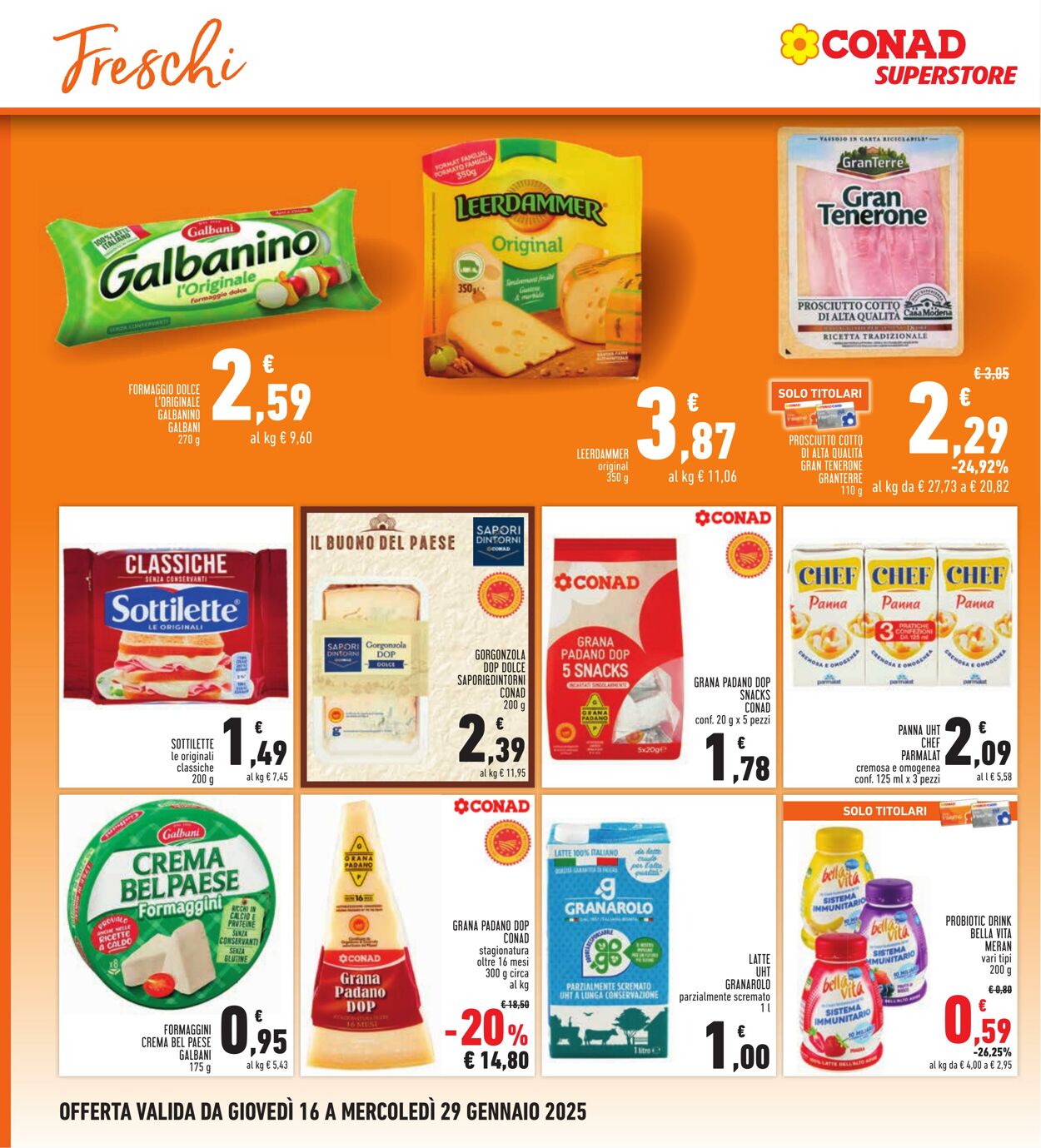 Volantino Conad 16.01.2025 - 29.01.2025