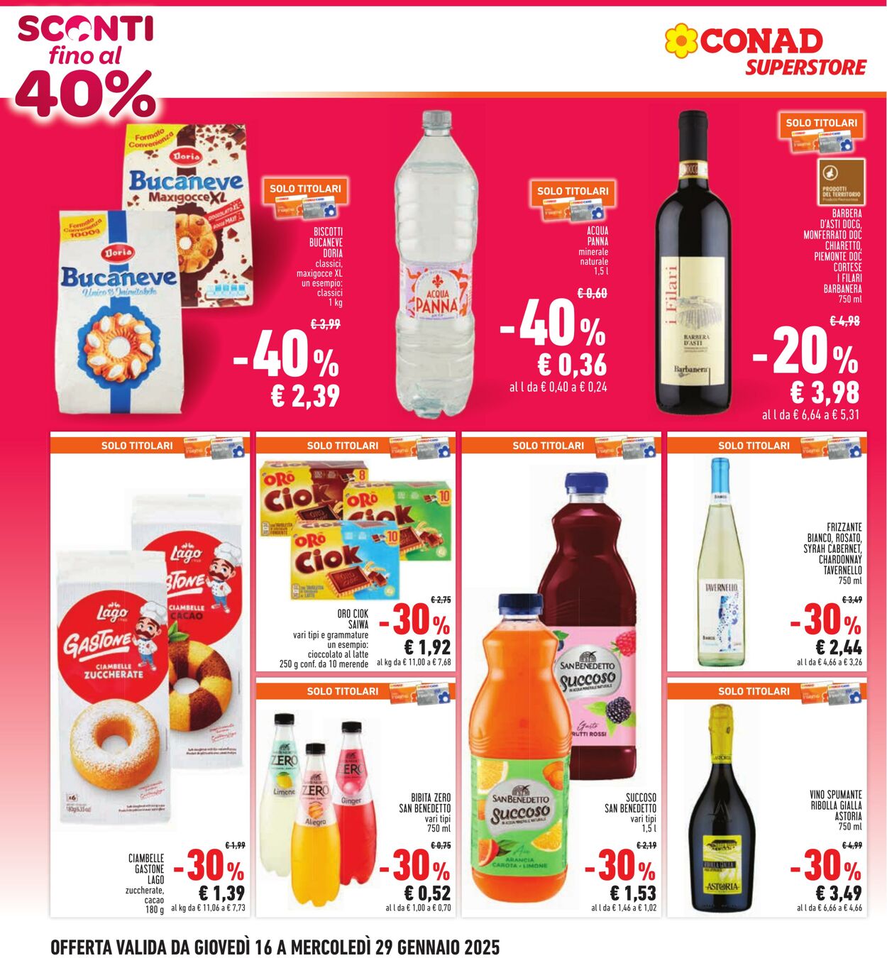 Volantino Conad 16.01.2025 - 29.01.2025