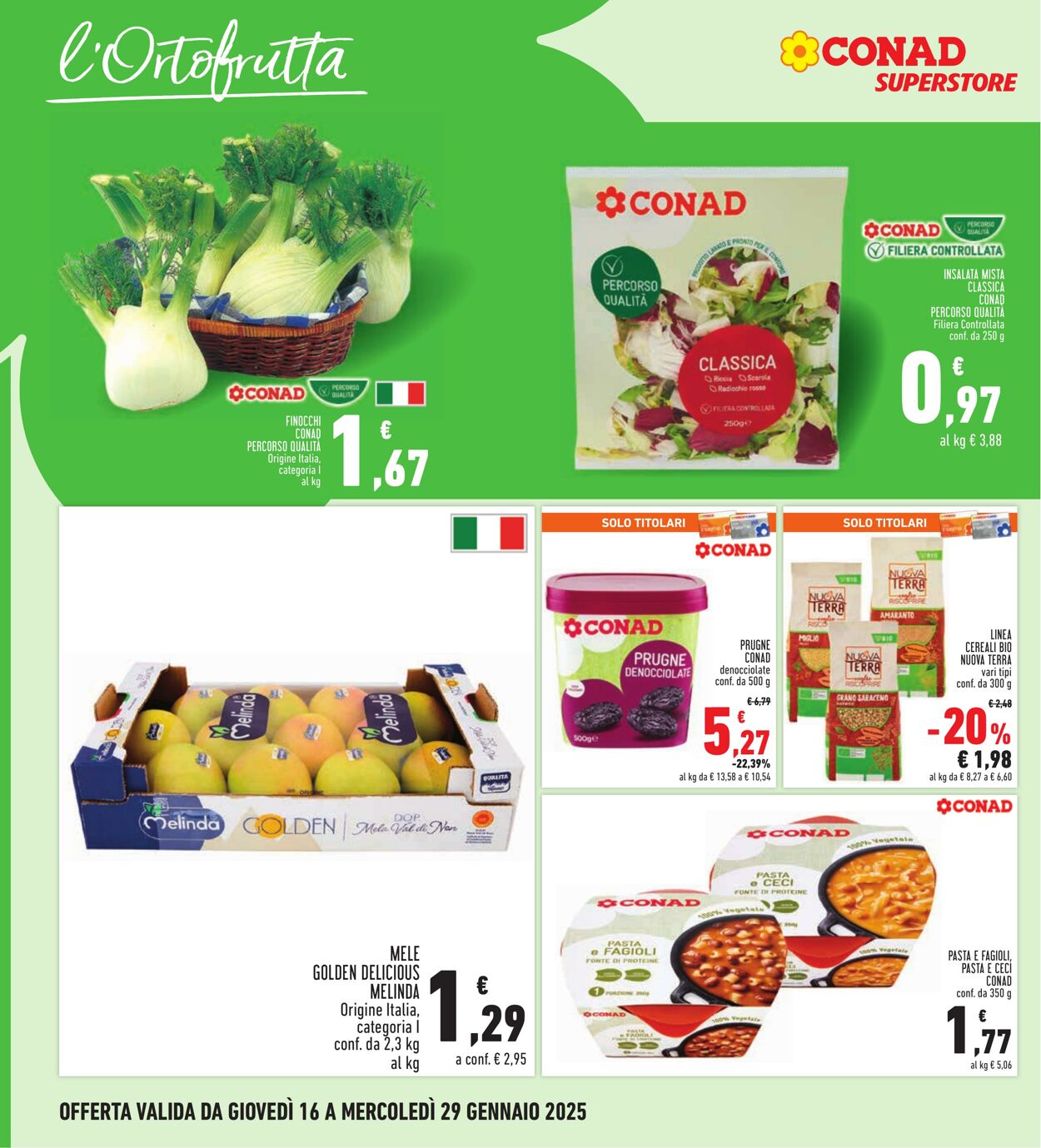 Volantino Conad 16.01.2025 - 29.01.2025