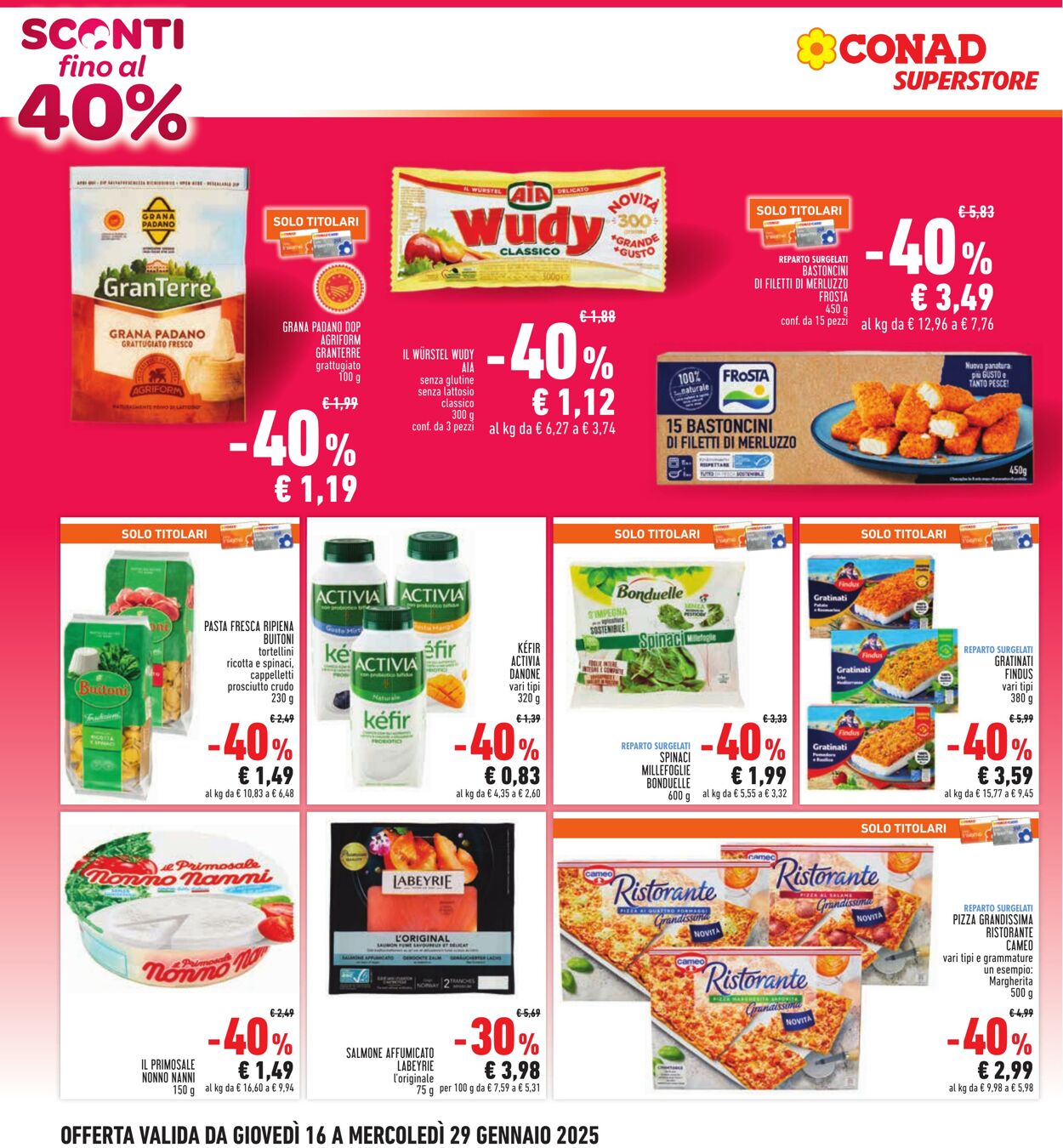 Volantino Conad 16.01.2025 - 29.01.2025