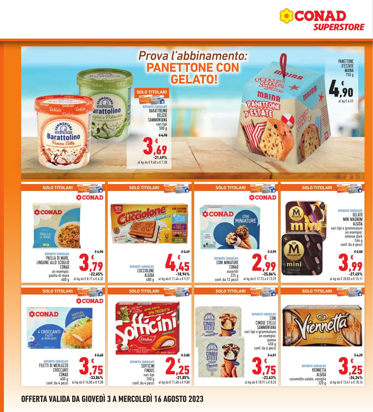 Volantino Conad 03.08.2023 - 16.08.2023