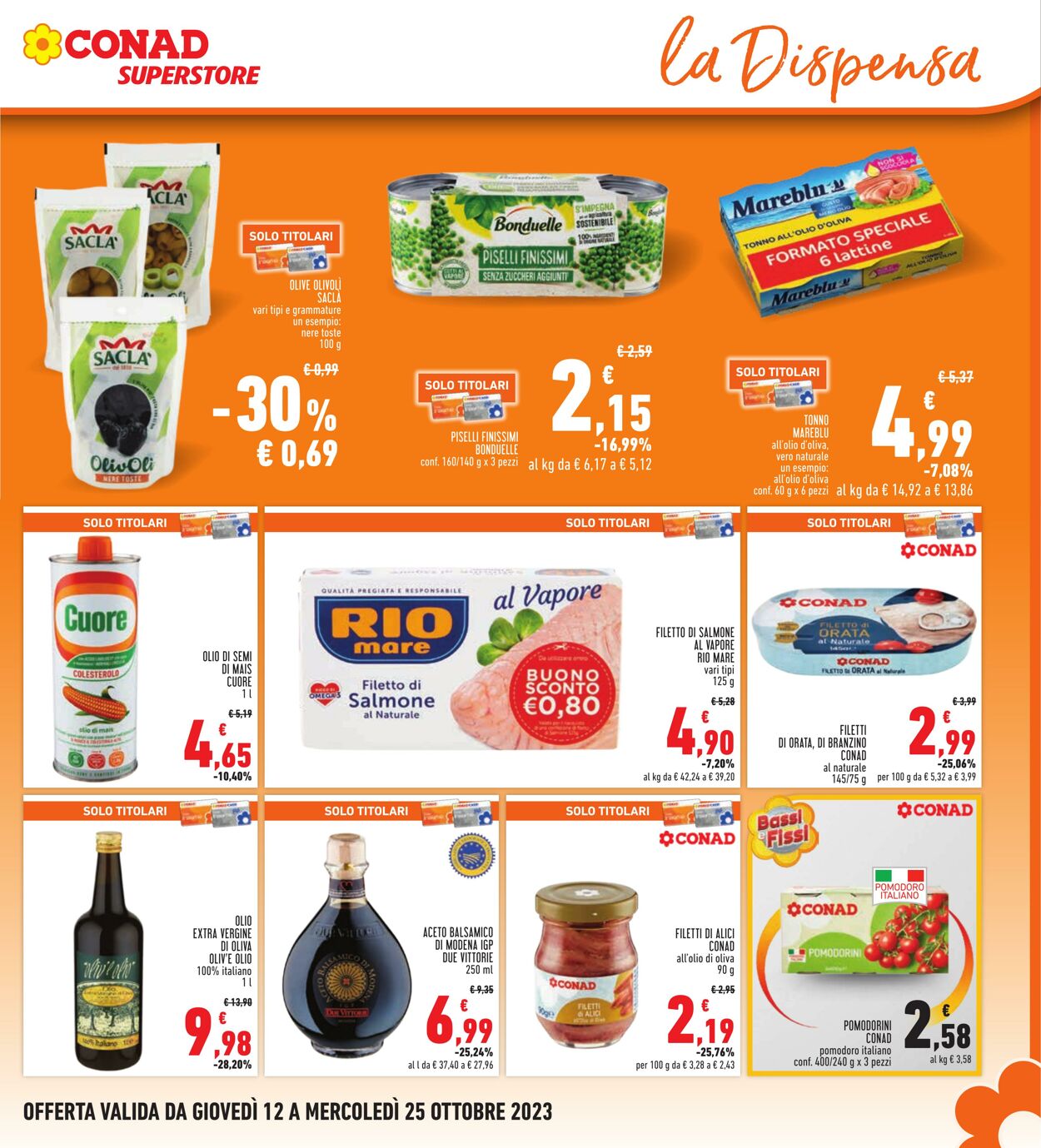 Volantino Conad 12.10.2023 - 25.10.2023