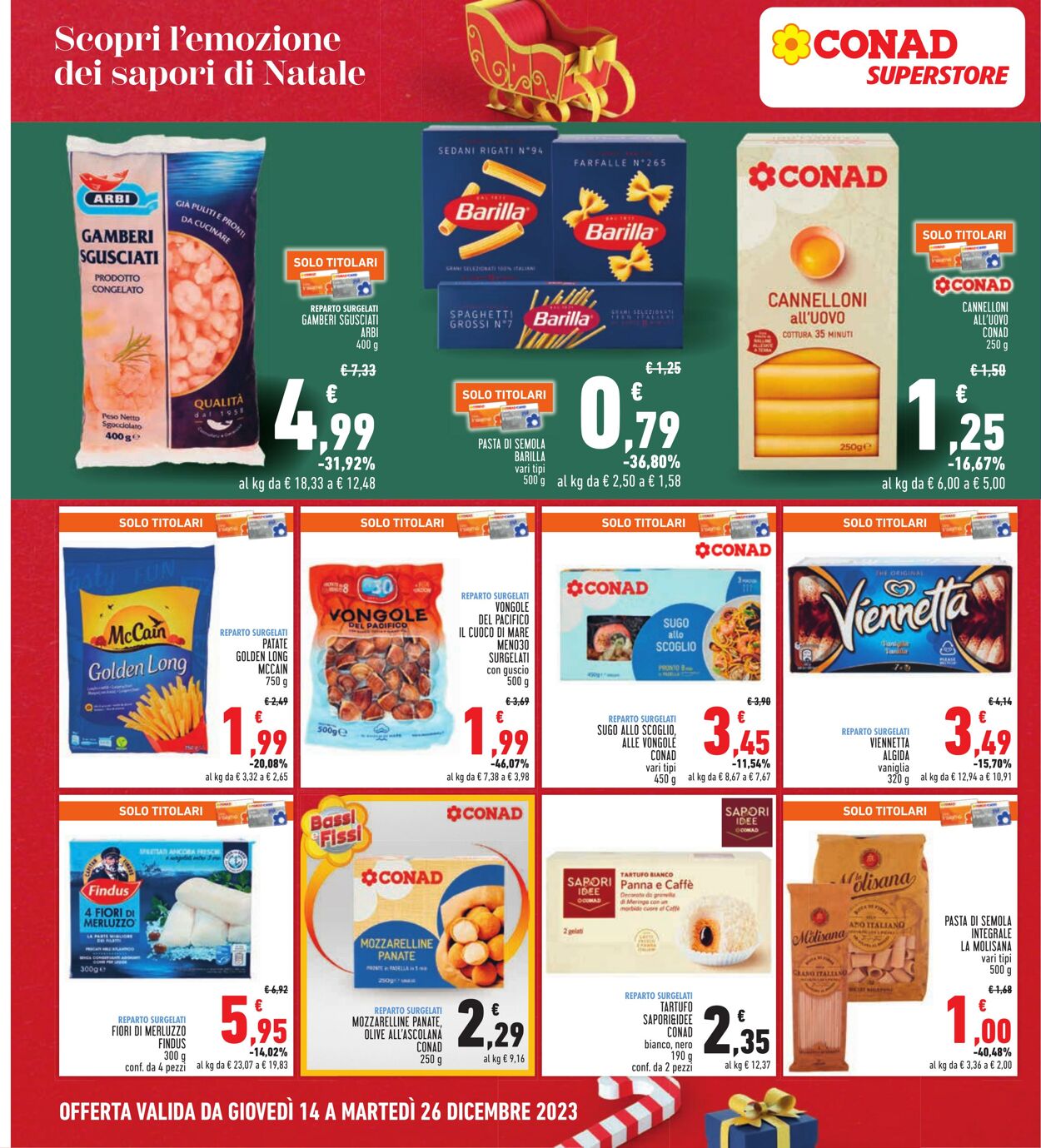 Volantino Conad 14.12.2023 - 26.12.2023