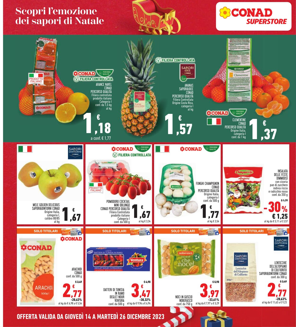 Volantino Conad 14.12.2023 - 26.12.2023