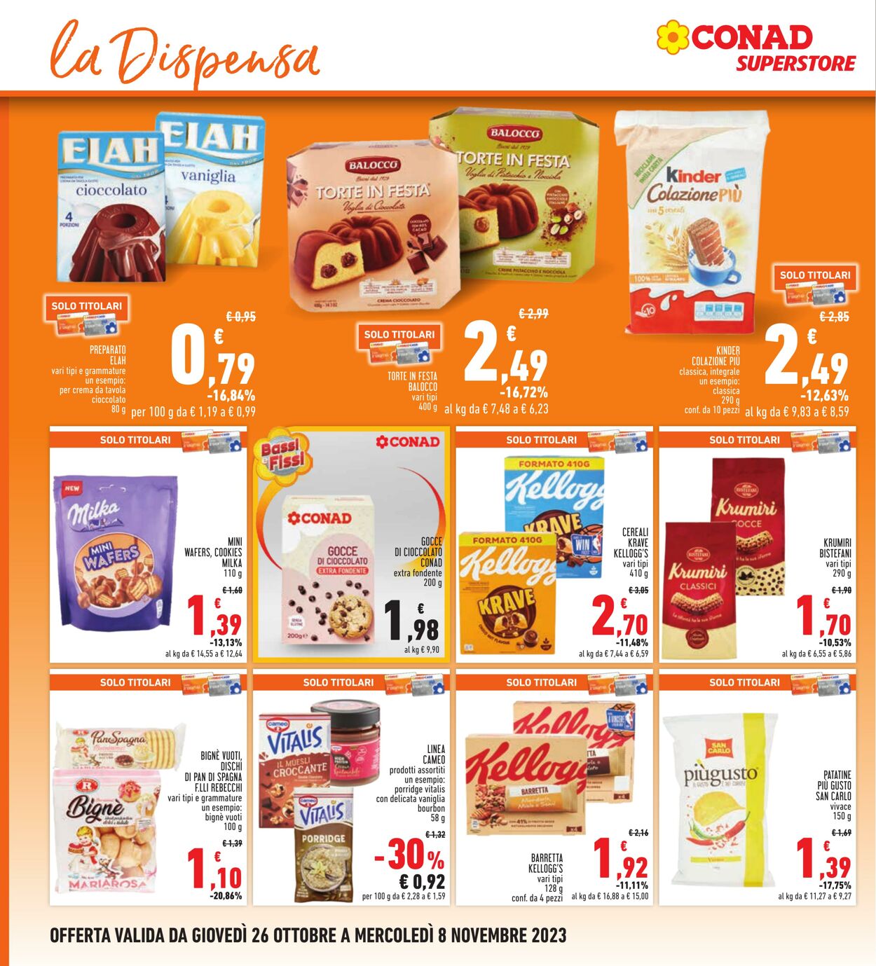 Volantino Conad 26.10.2023 - 08.11.2023