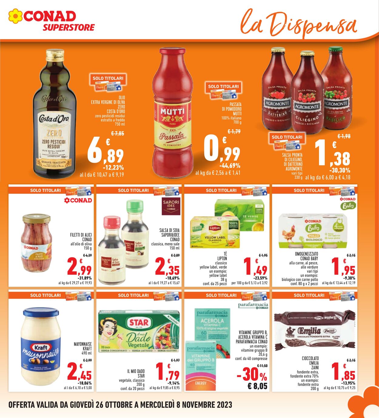 Volantino Conad 26.10.2023 - 08.11.2023