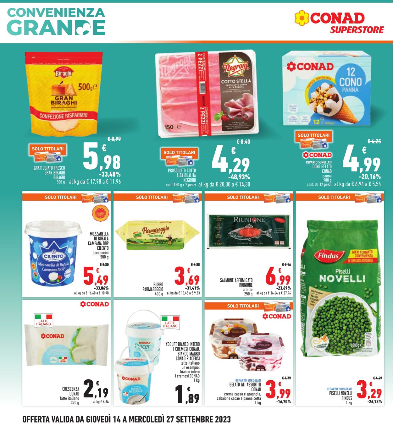 Volantino Conad 14.09.2023 - 27.09.2023