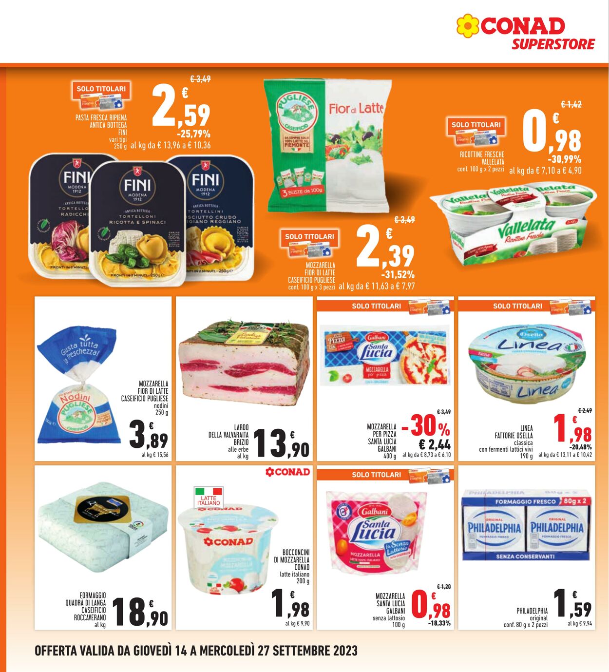 Volantino Conad 14.09.2023 - 27.09.2023