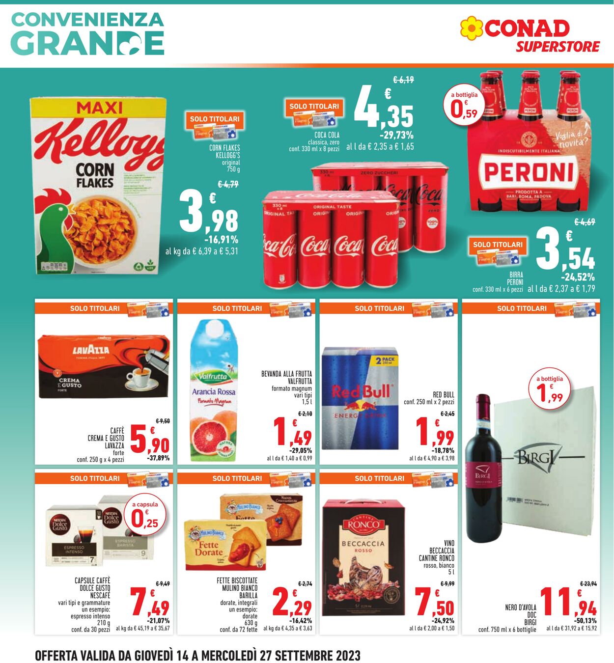 Volantino Conad 14.09.2023 - 27.09.2023