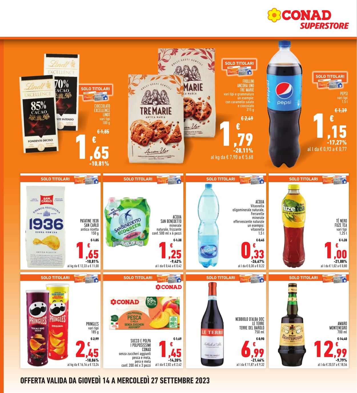 Volantino Conad 14.09.2023 - 27.09.2023