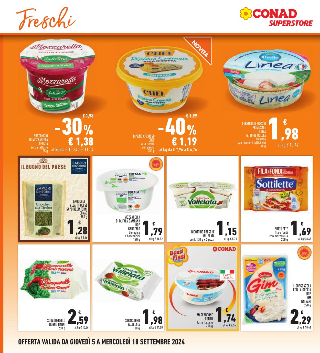 Volantino Conad 05.08.2024 - 18.09.2024