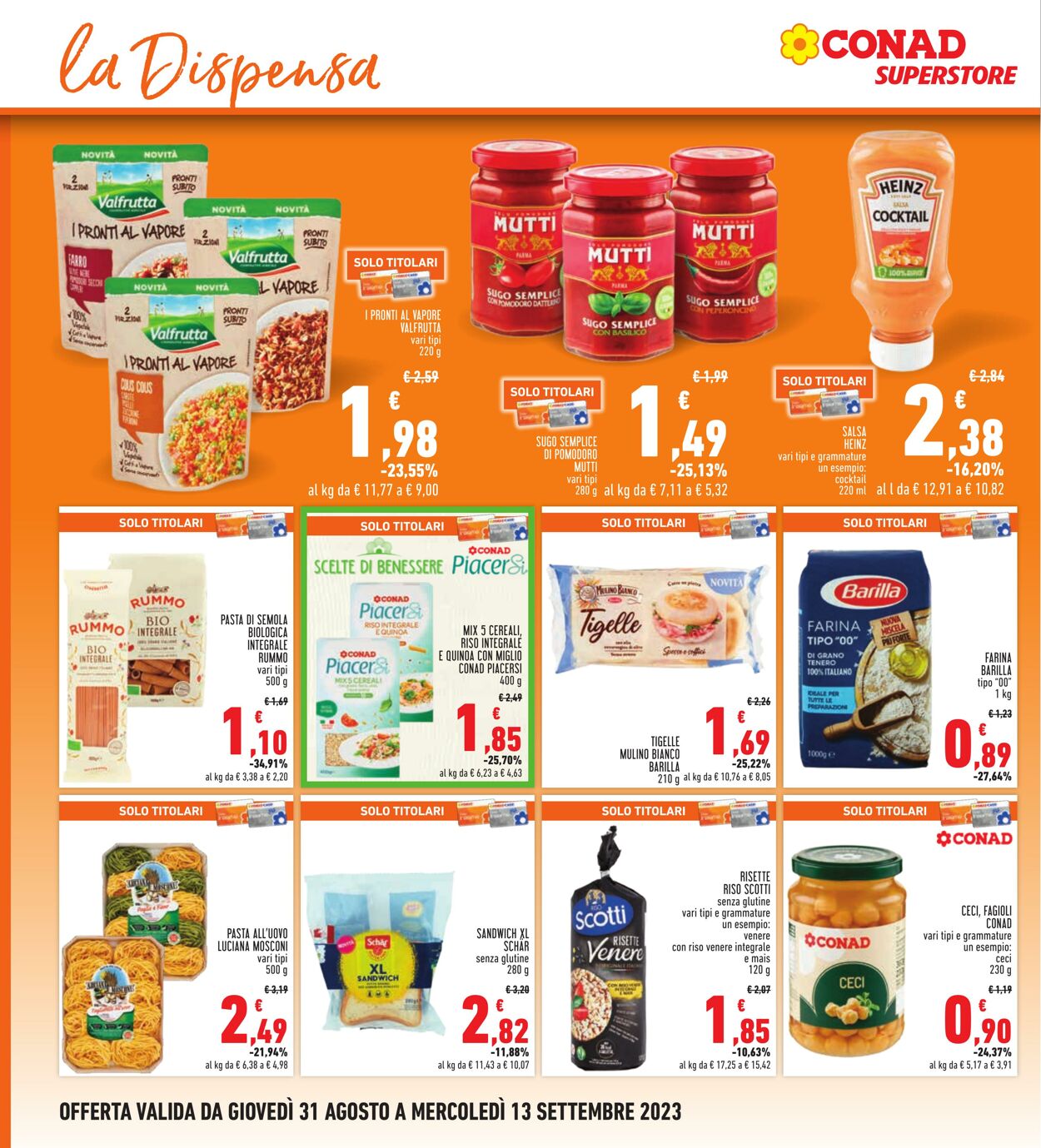 Volantino Conad 31.08.2023 - 13.09.2023