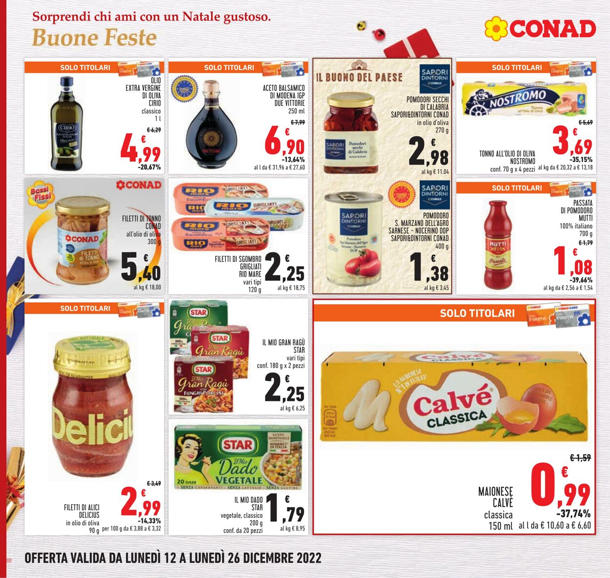 Volantino Conad 12.12.2022 - 26.12.2022