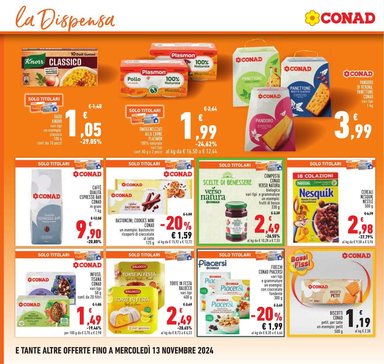 Volantino Conad 31.10.2024 - 13.11.2024