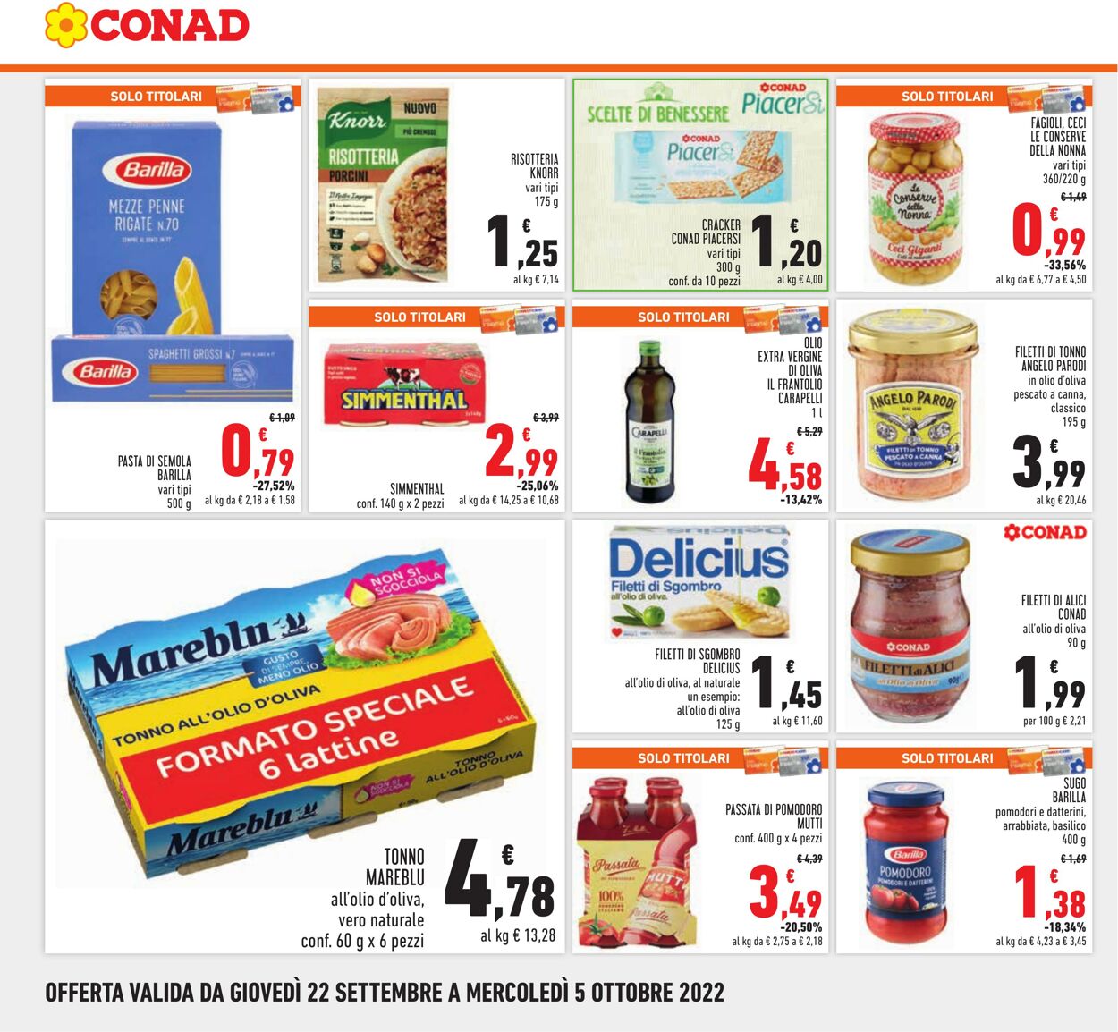 Volantino Conad 22.09.2022 - 05.10.2022