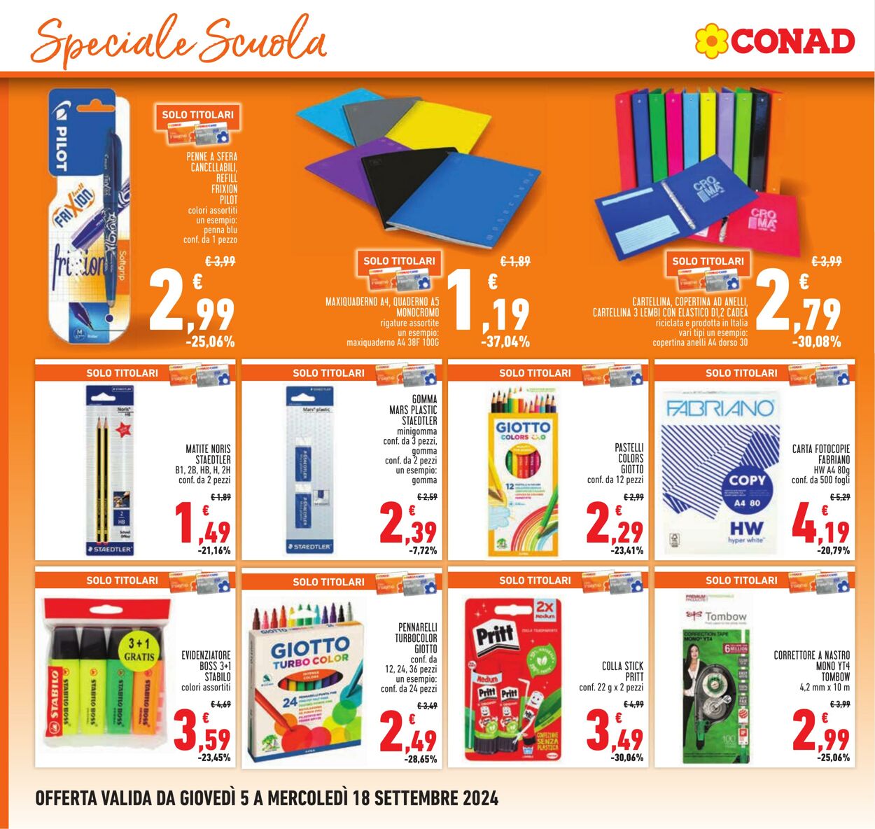 Volantino Conad 05.08.2024 - 18.09.2024