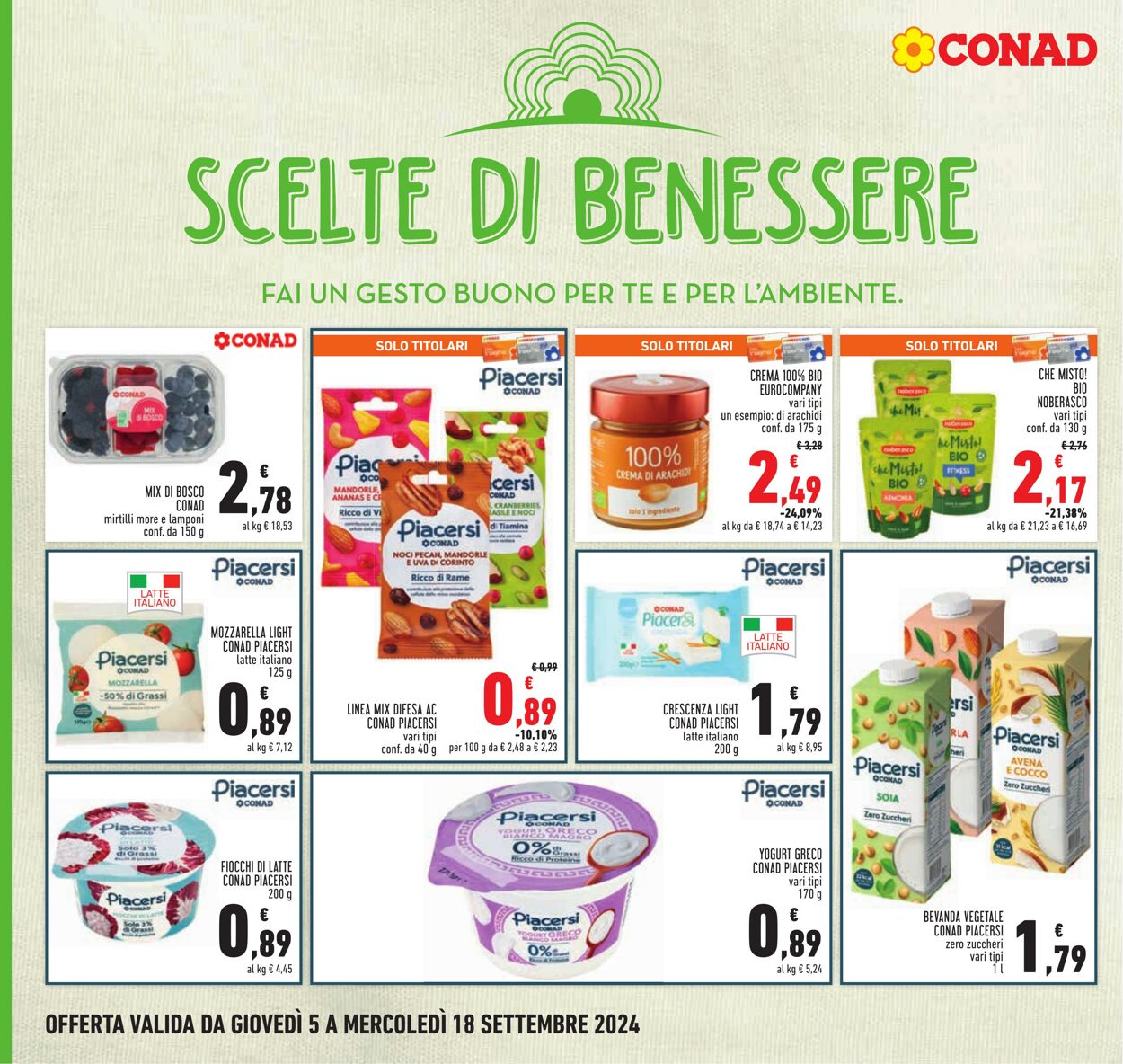 Volantino Conad 05.08.2024 - 18.09.2024