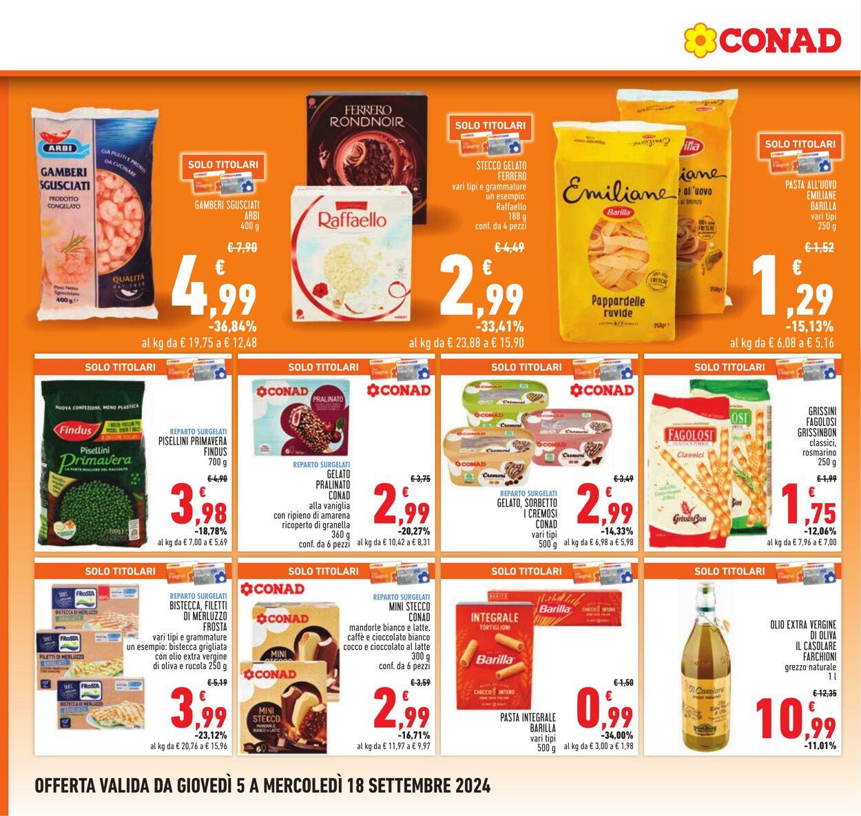 Volantino Conad 05.08.2024 - 18.09.2024