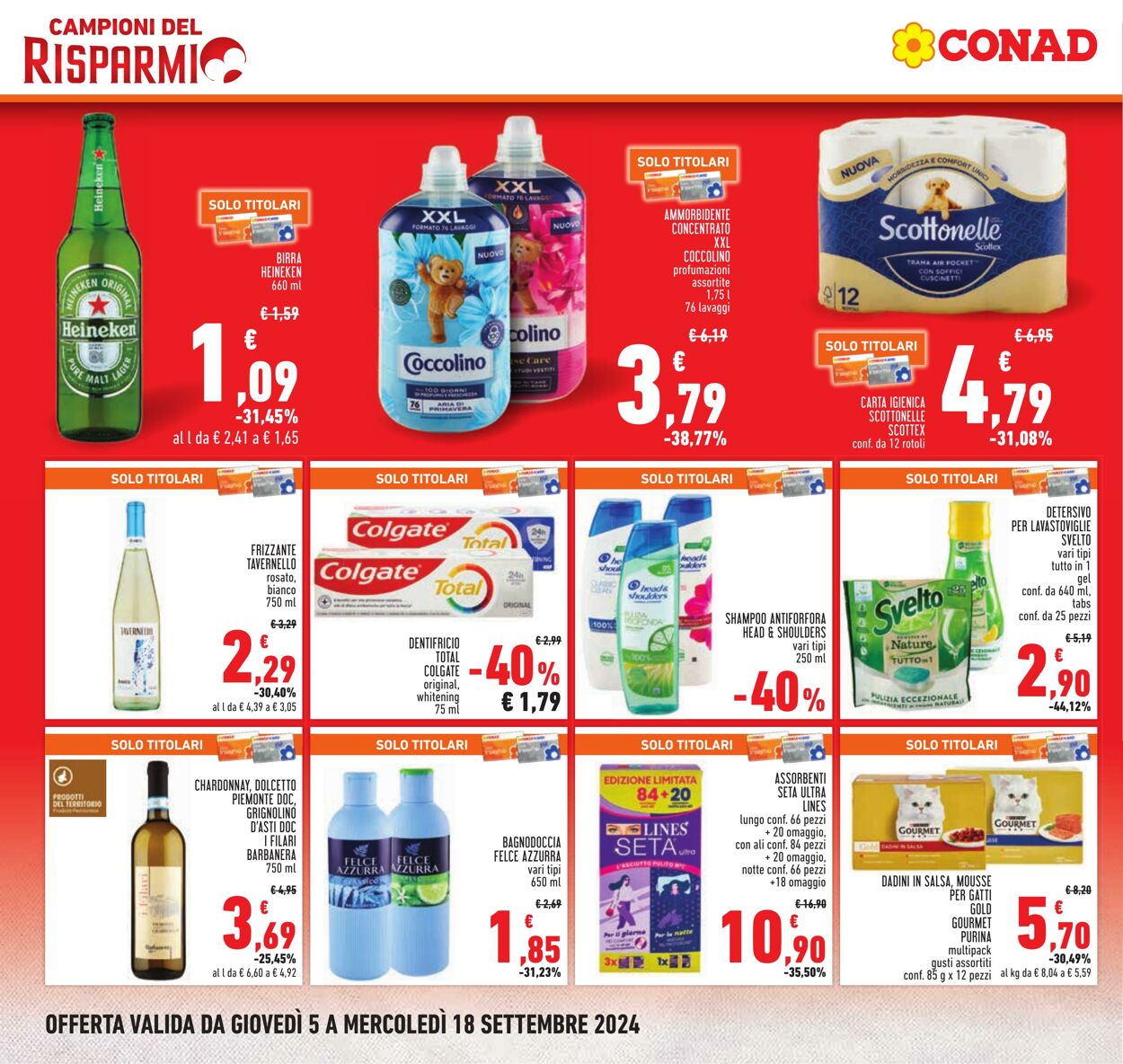 Volantino Conad 05.08.2024 - 18.09.2024