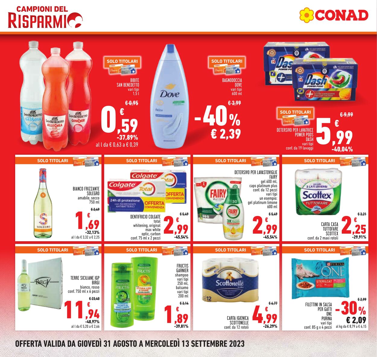 Volantino Conad 31.08.2023 - 13.09.2023