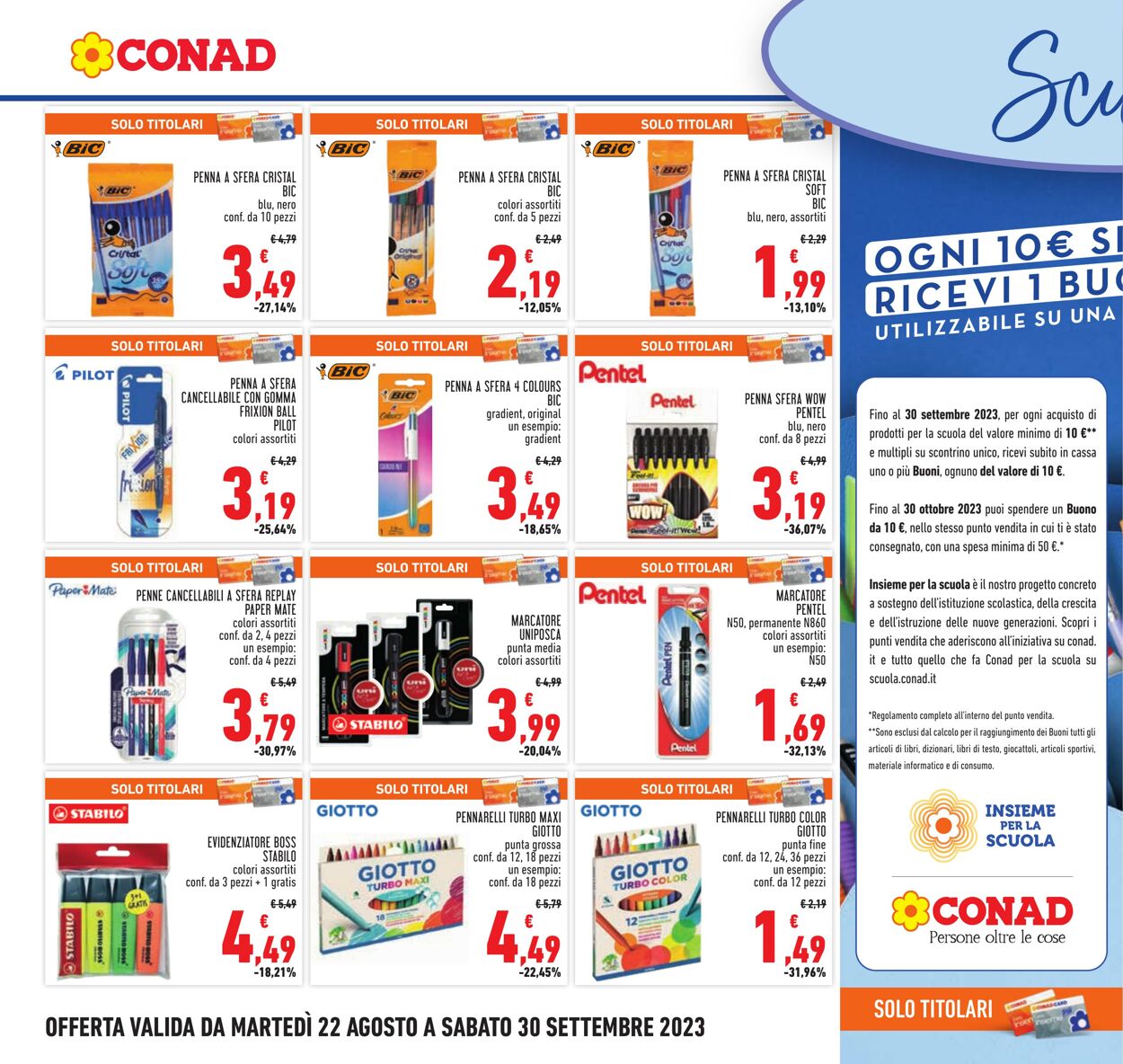 Volantino Conad 31.08.2023 - 13.09.2023