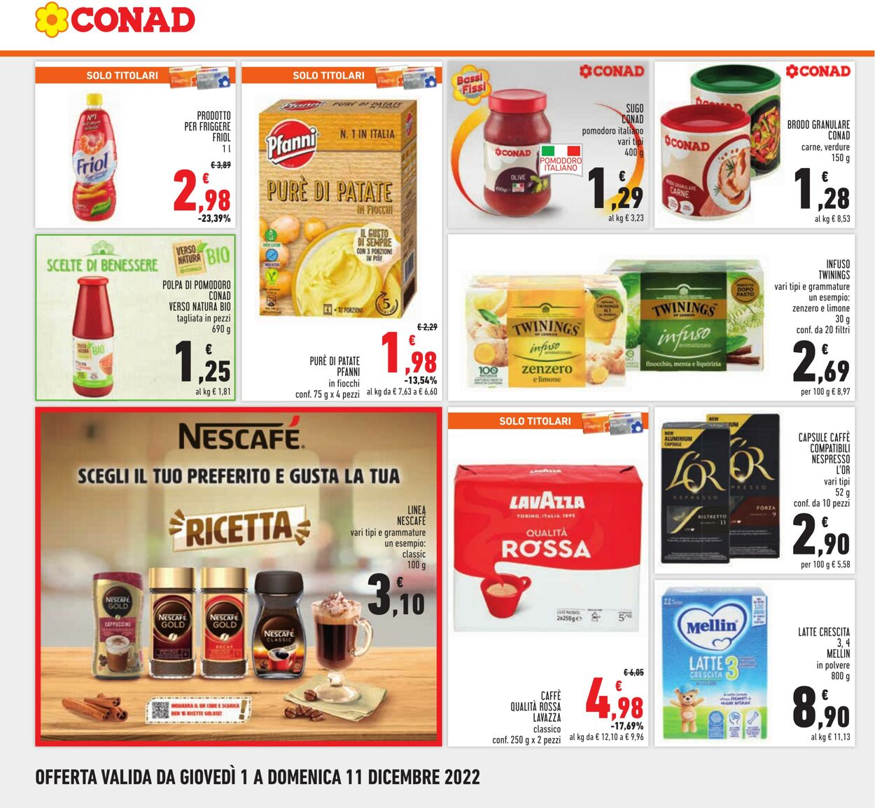 Volantino Conad 01.12.2022 - 11.12.2022