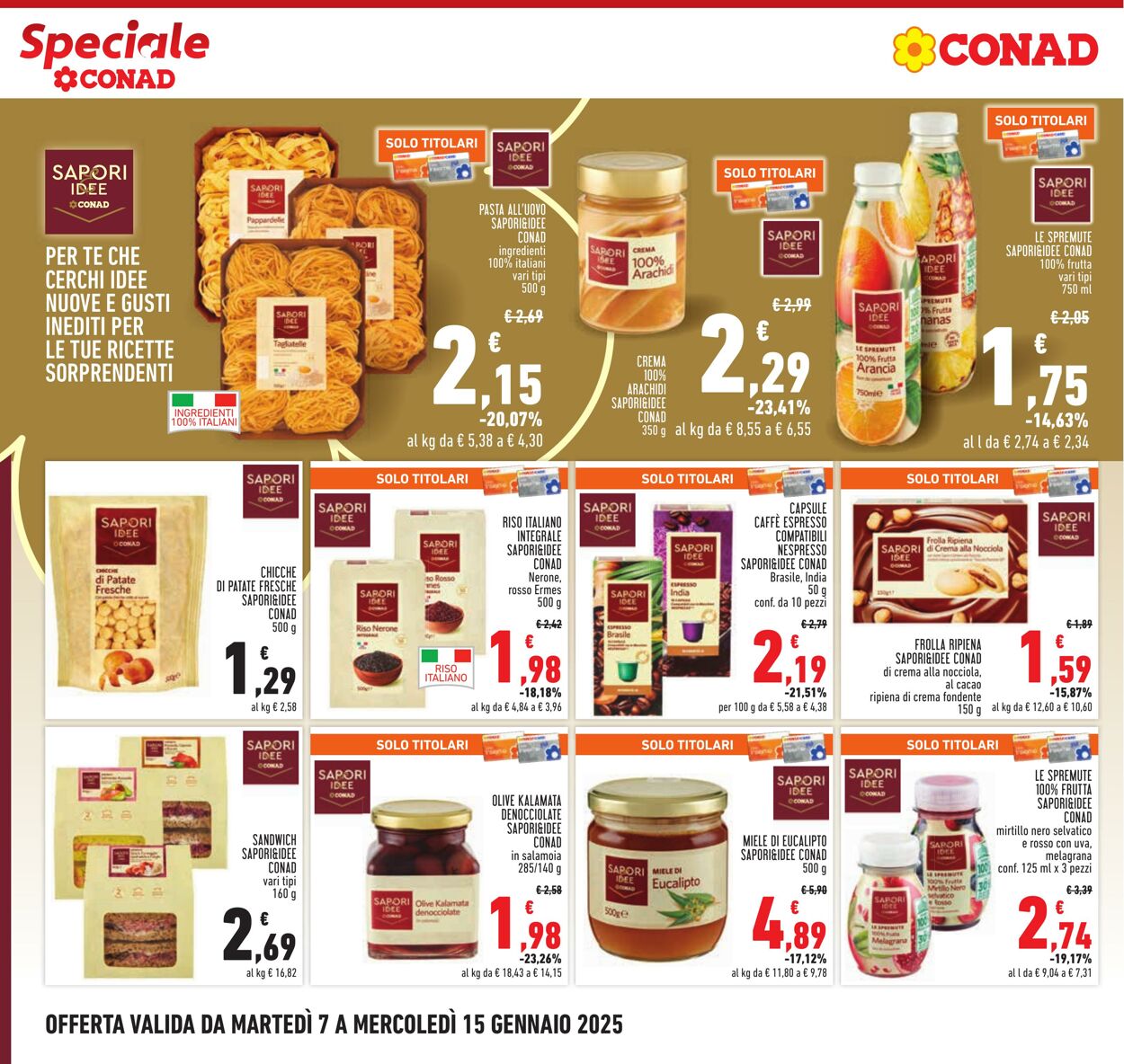 Volantino Conad 07.01.2025 - 15.01.2025